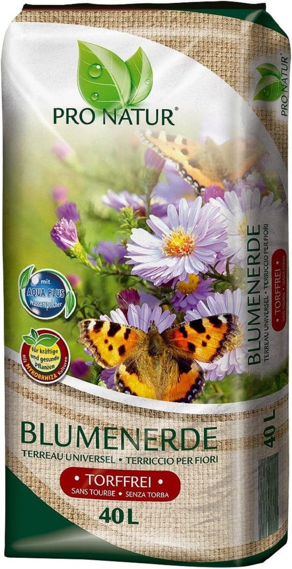Pro Natur Blumenerde Pro Natur Blumenerde 40 L mit TIMPOR Holzfaser & Mykorrhiza Kulturen