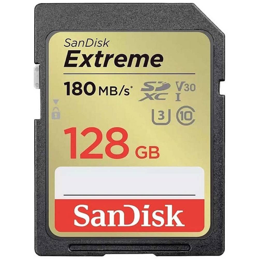 Sandisk Flash-Speicherkarte - 128 GB SDSDXWA-128G-GNCIN Speicherkarte (stoßsicher, Wasserdicht)