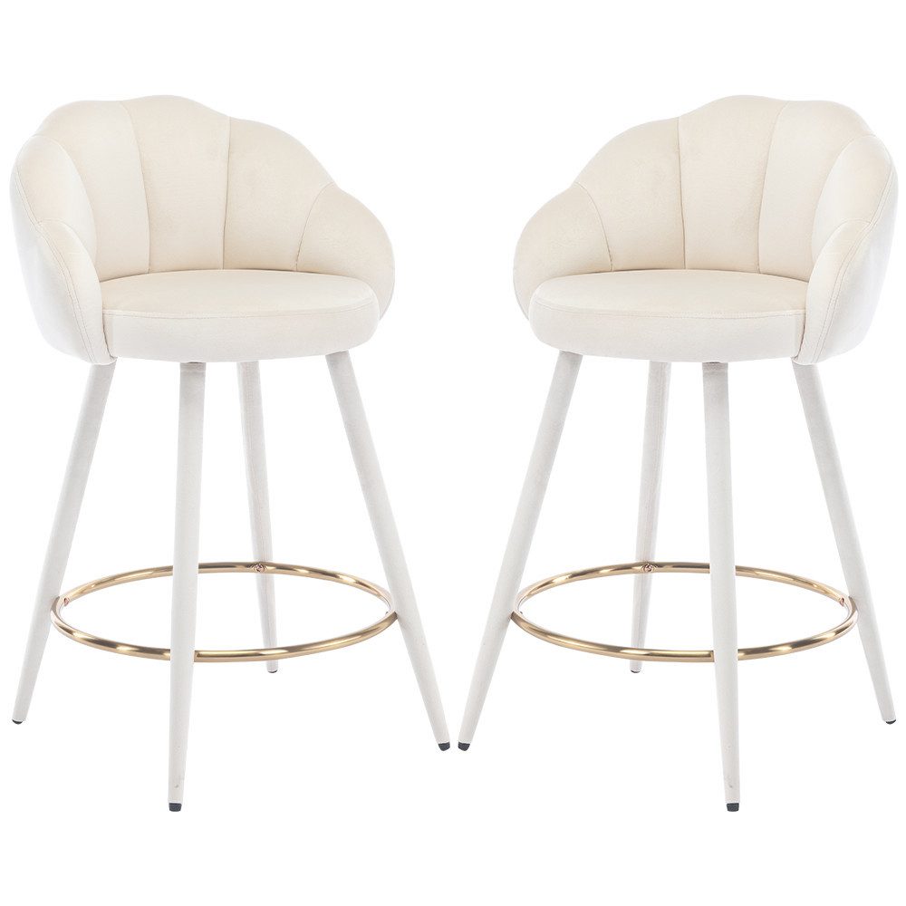 WAHSON OFFICE CHAIRS Barhocker Samt Bistrohocker 2/4er Set, Tresenhocker mi günstig online kaufen