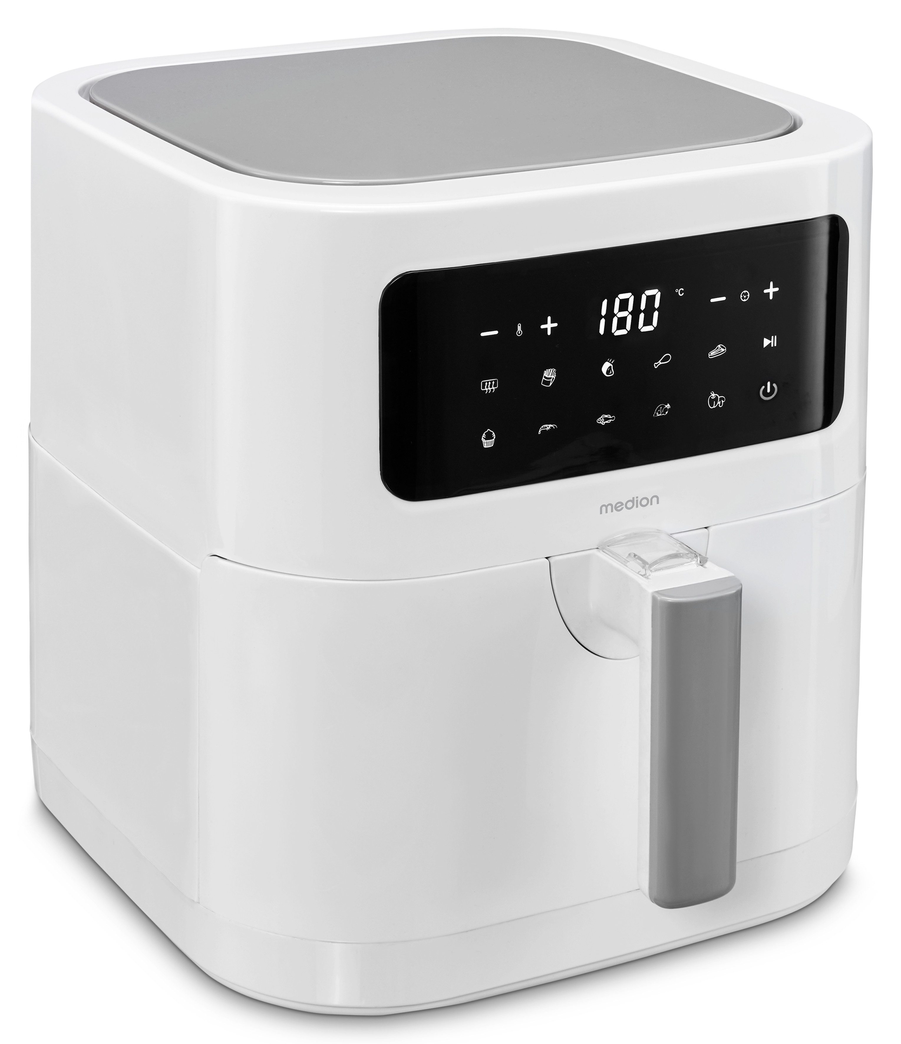 Medion® Heißluftfritteuse MD11740 E40 XL, 2000 W, digitales Bedienfeld, 9 Automatikprogramme