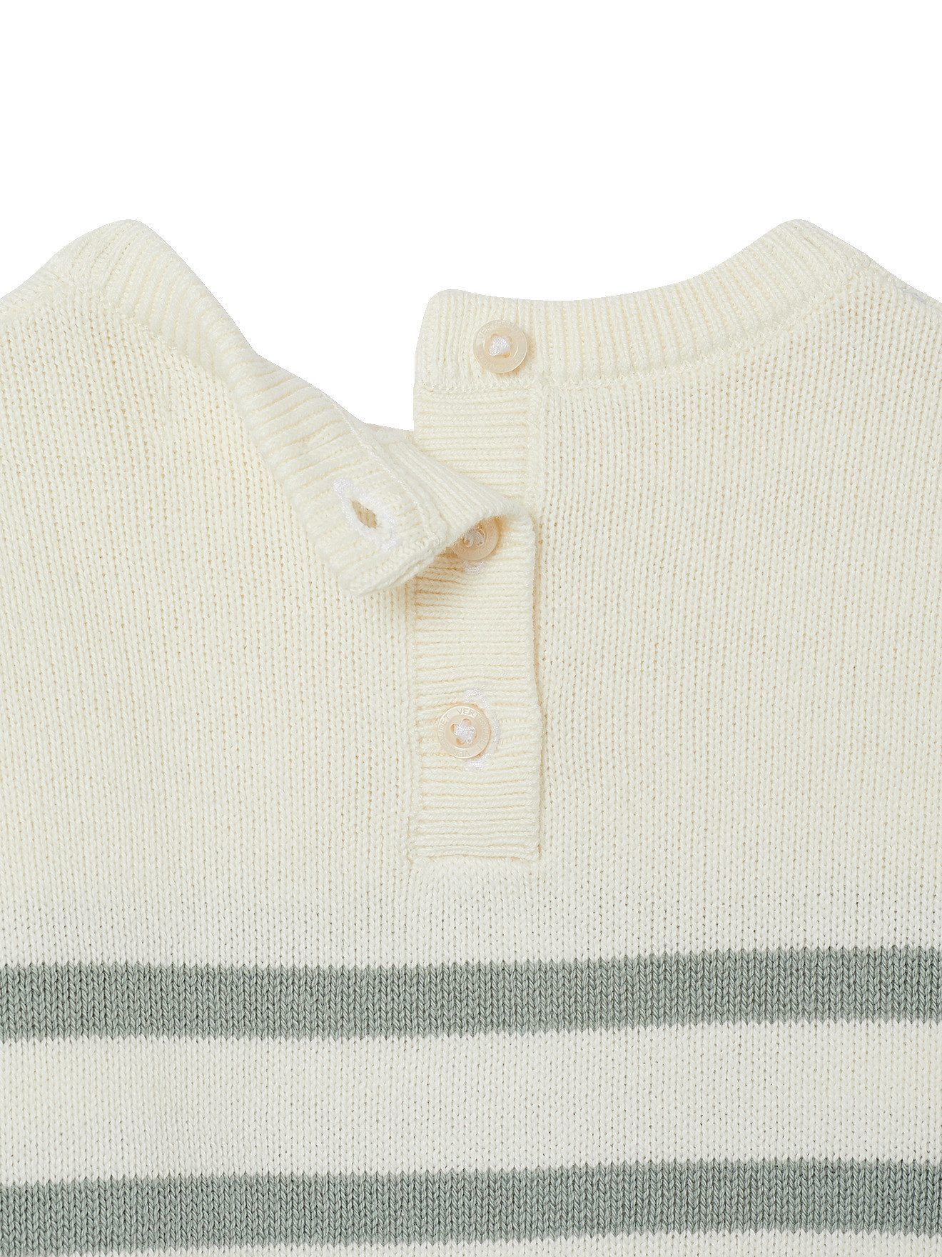 vertbaudet Pullunder Gestreifter Baby Strickpullover aus Bio-Baumwolle Bio-Baumwolle