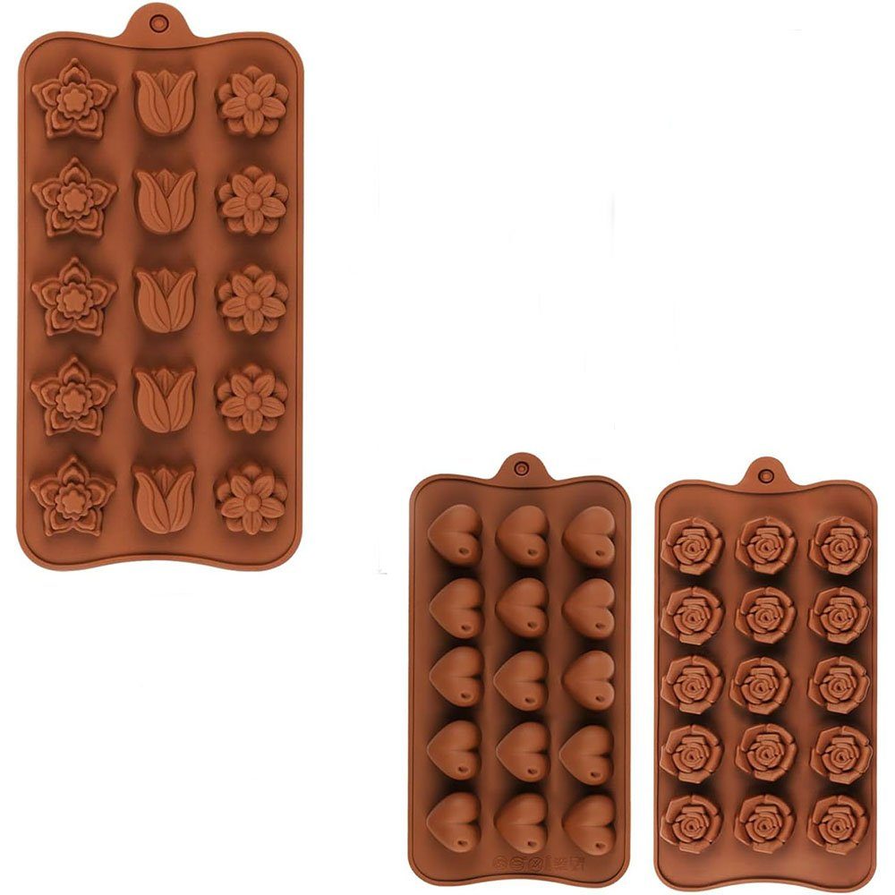 CTGtree (3-tlg) Schokoladenformen Stück Schokoladenform Set Schimmel, 3