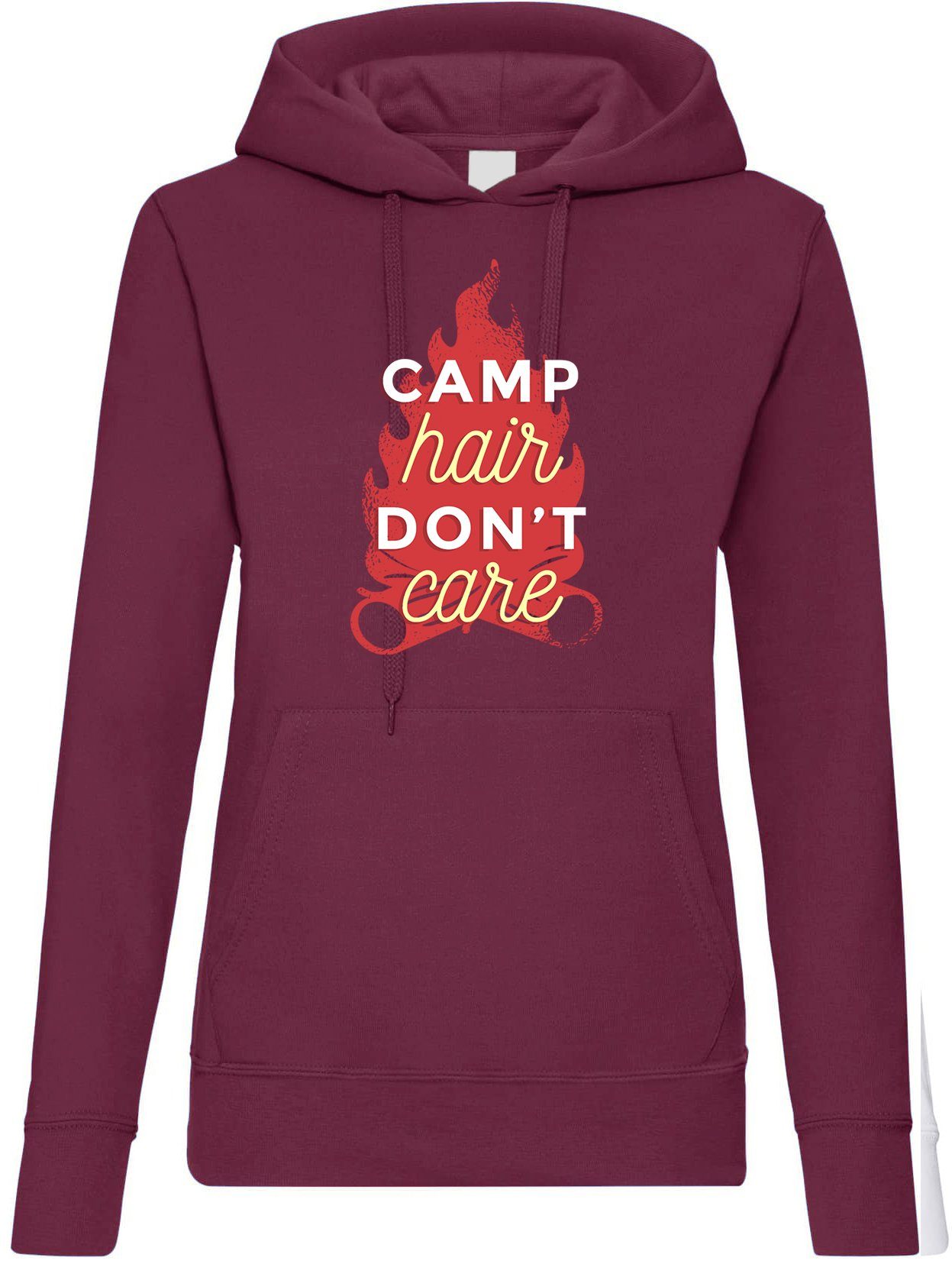 Youth Designz Kapuzenpullover "Camp Hair Dont Care" Damen Hoodie Pullover mit trendigem Frontprint