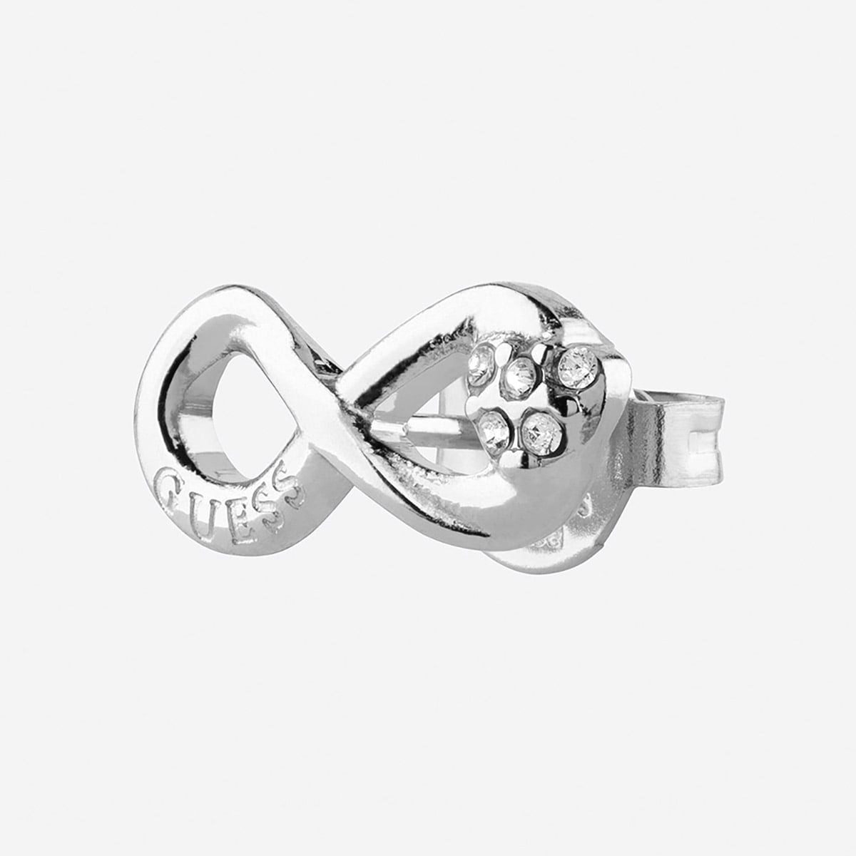 Guess Paar Ohrstecker JUBE06049JWRHT/U, für Damen Unendlichkeit Silberfarben