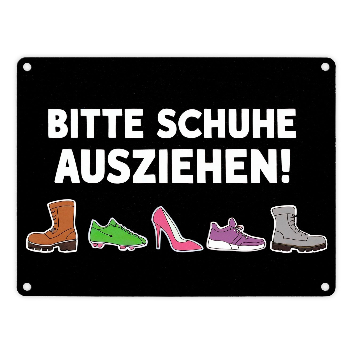 speecheese Metallschild Bitte Schuhe ausziehen Metallschild in 15x20 cm günstig online kaufen
