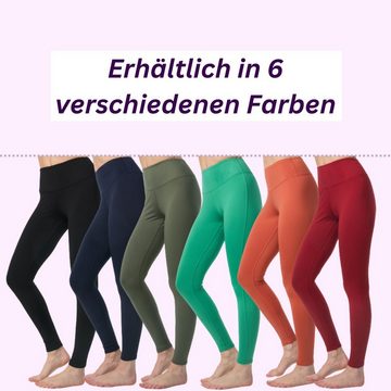 Frentree Leggings für Damen, Lange Sport Leggings, Yoga Hose in vielen Farben, Laufhose mit hohem Komfort, High Waist