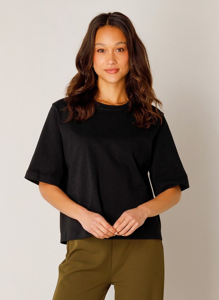 Base Level Rundhalsshirt Noa Sommershirt mit Halbarm