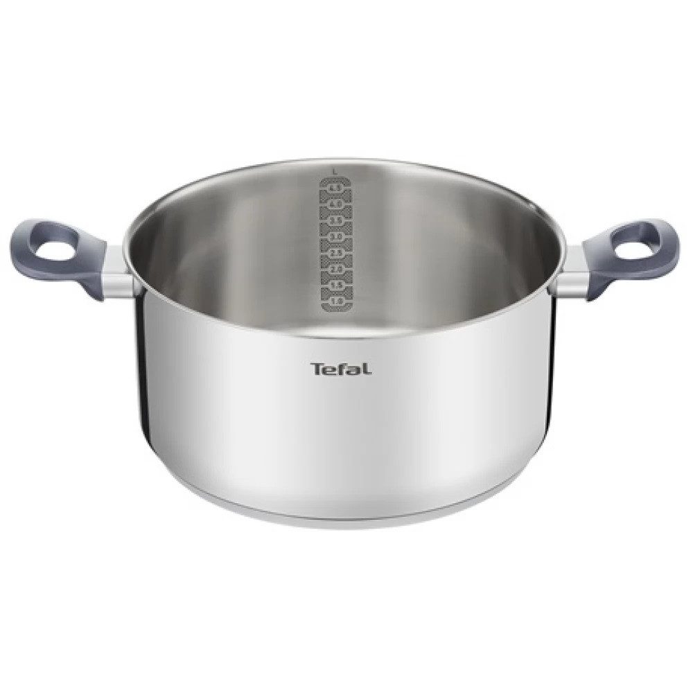 Tefal Topf-Set Tefal Daily Cook 8-teiliges Kochgeschirr-Set Topfset, Cromargan® Edelstahl Rostfrei 18/10 (8-tlg), Induktion mit Glasdeckel