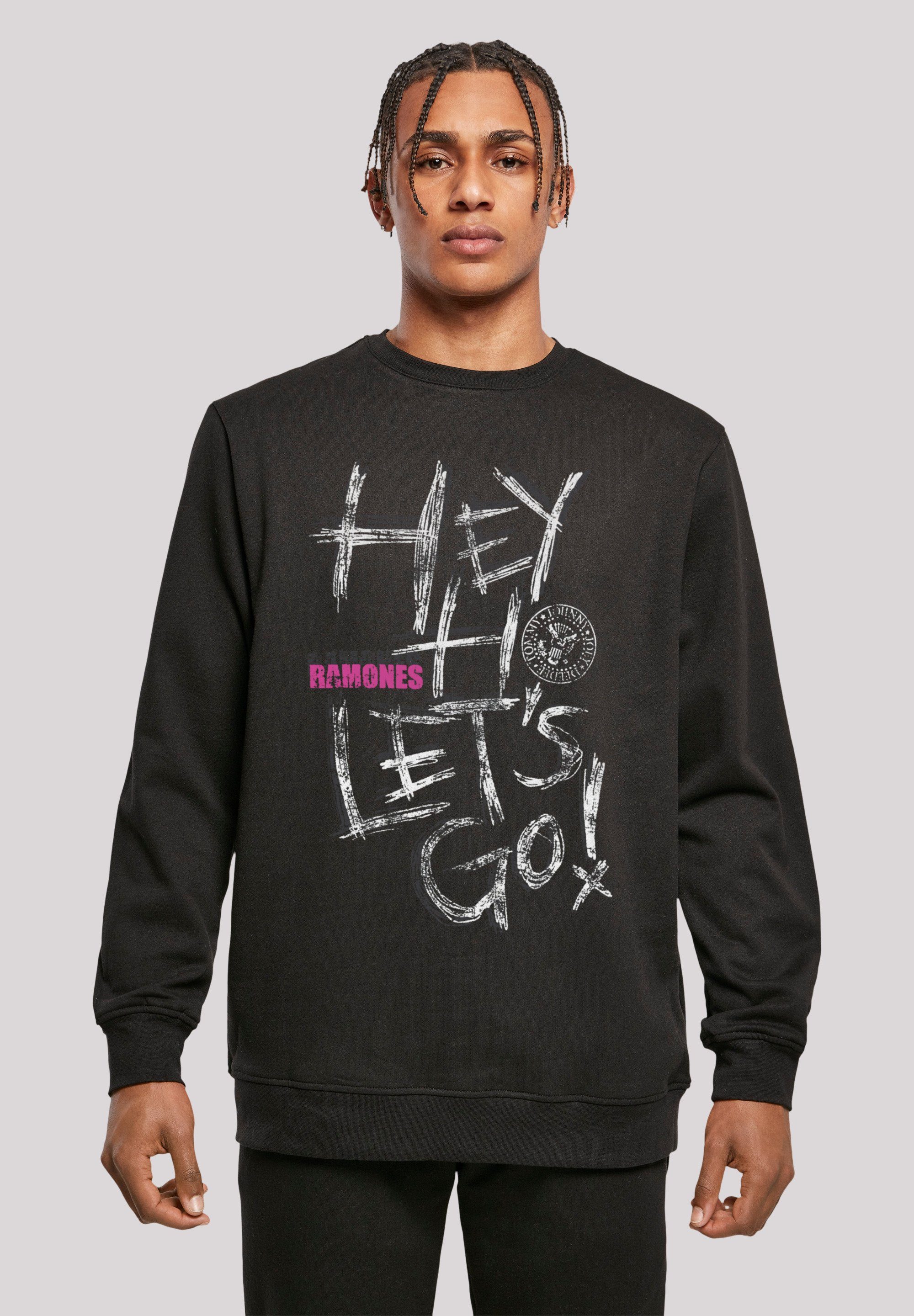 F4NT4STIC Sweatshirt Ramones Rock Musik Band Hey Ho Let's Go Premium Qualität, Band, Rock-Musik