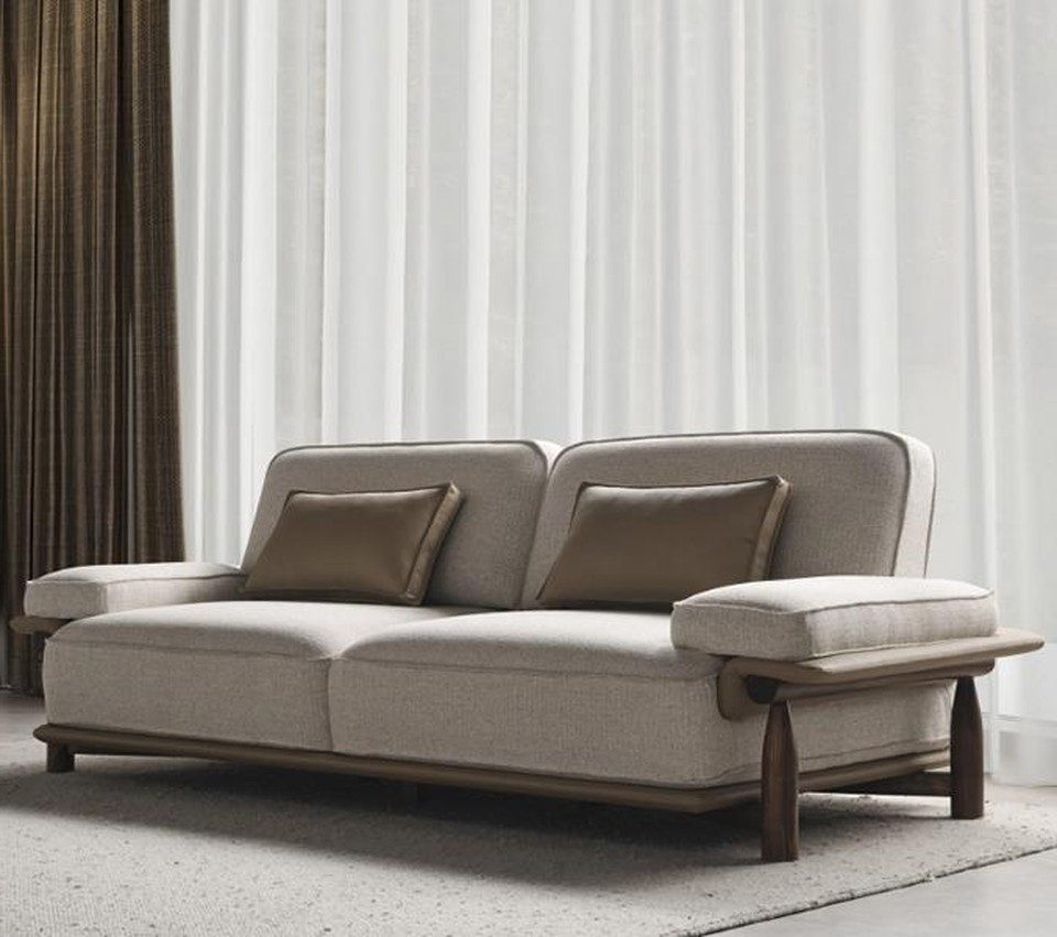 Xlmoebel Couchtisch Grau Rattan Beistelltisch für Terrasse im modernen Design, Made in Europa