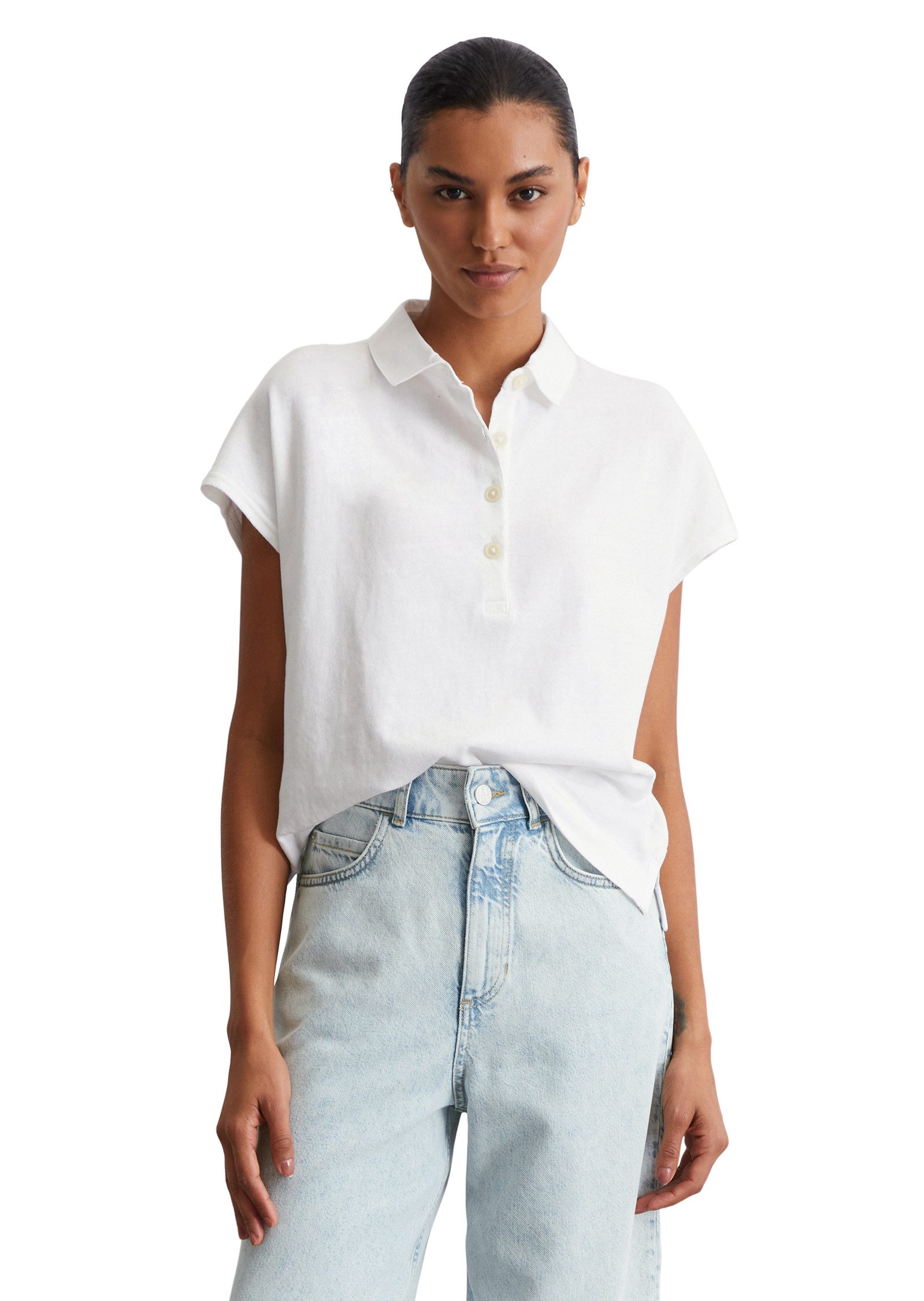 Marc O'Polo Poloshirt oversized, aus leichtem günstig online kaufen