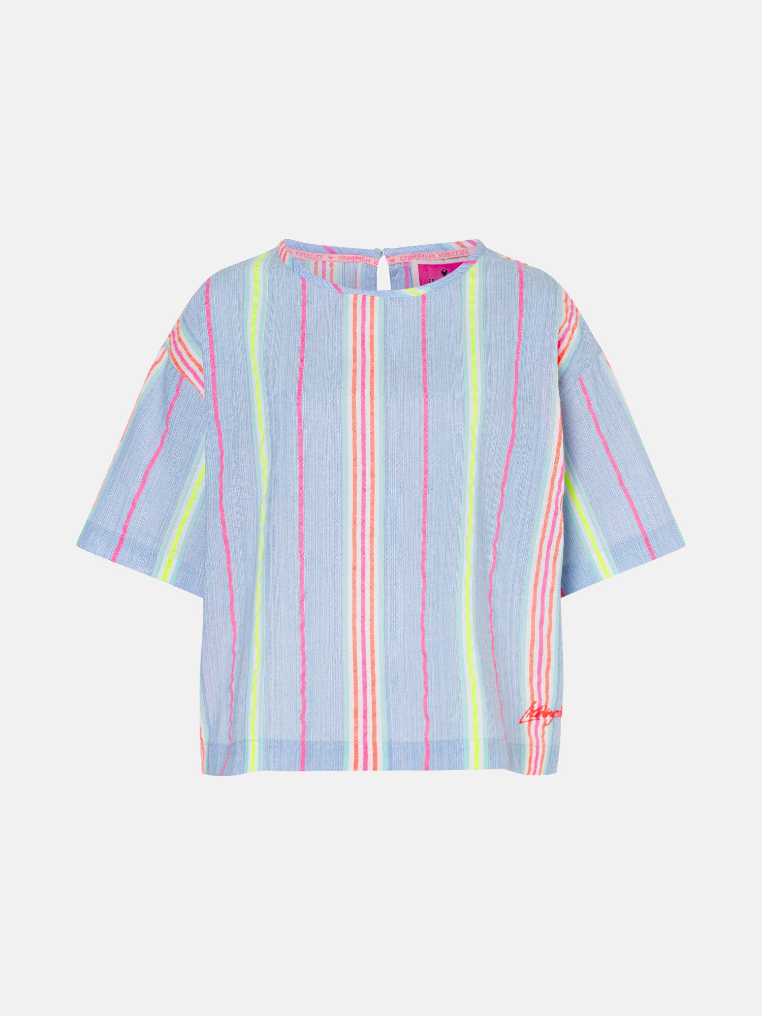 Lieblingsstück Shirtbluse AmitaL im Streifendesign mit glänzenden Akzenten