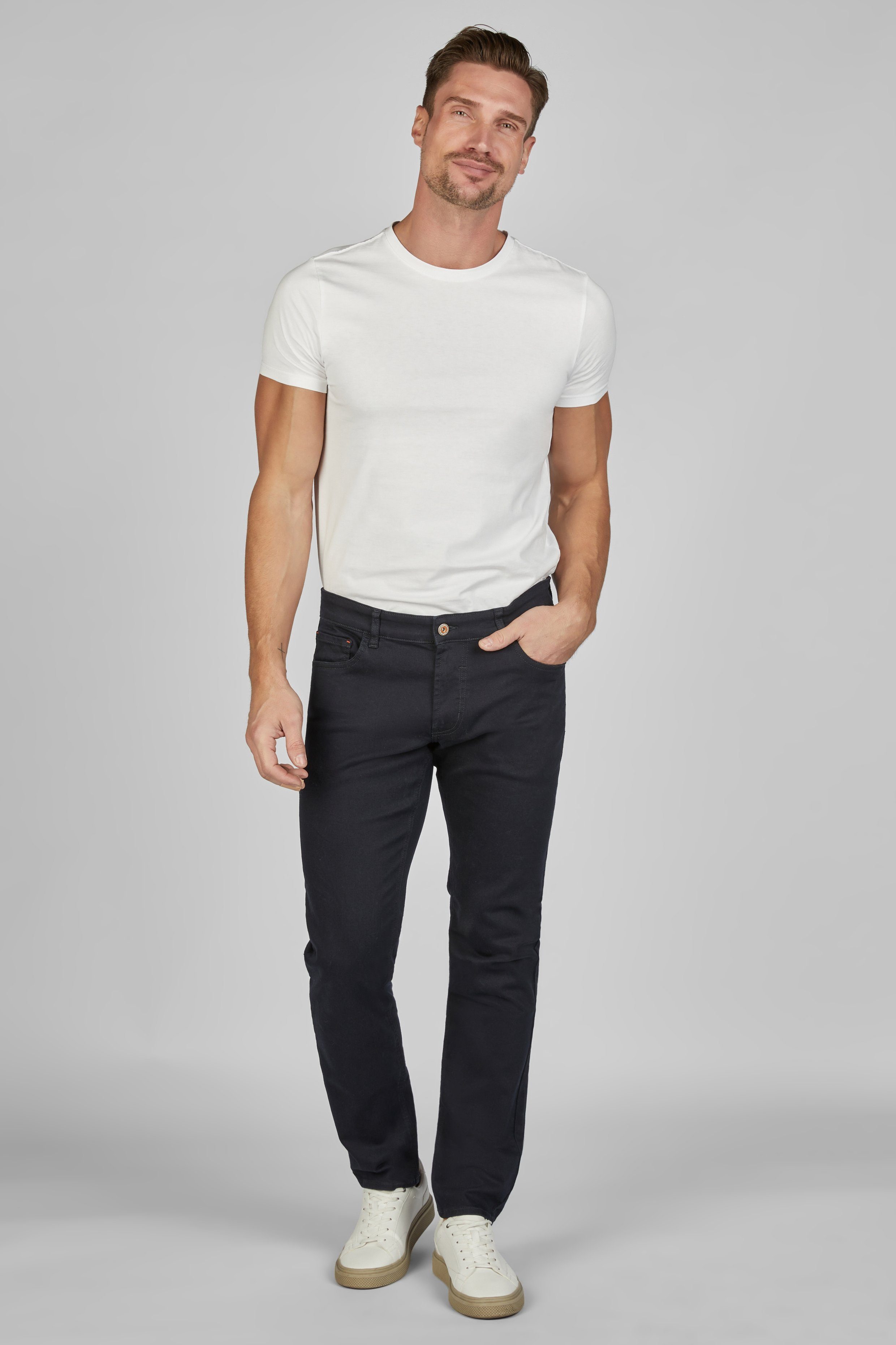 Hattric Slim-fit-Jeans Hattric Herren Colorsafe Sta 5-Pocket-Jeans Harris