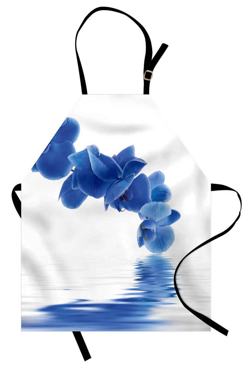 Abakuhaus Kochschürze Höhenverstellbar Klare Farben ohne verblassen, Blau Orchideen-Braut
