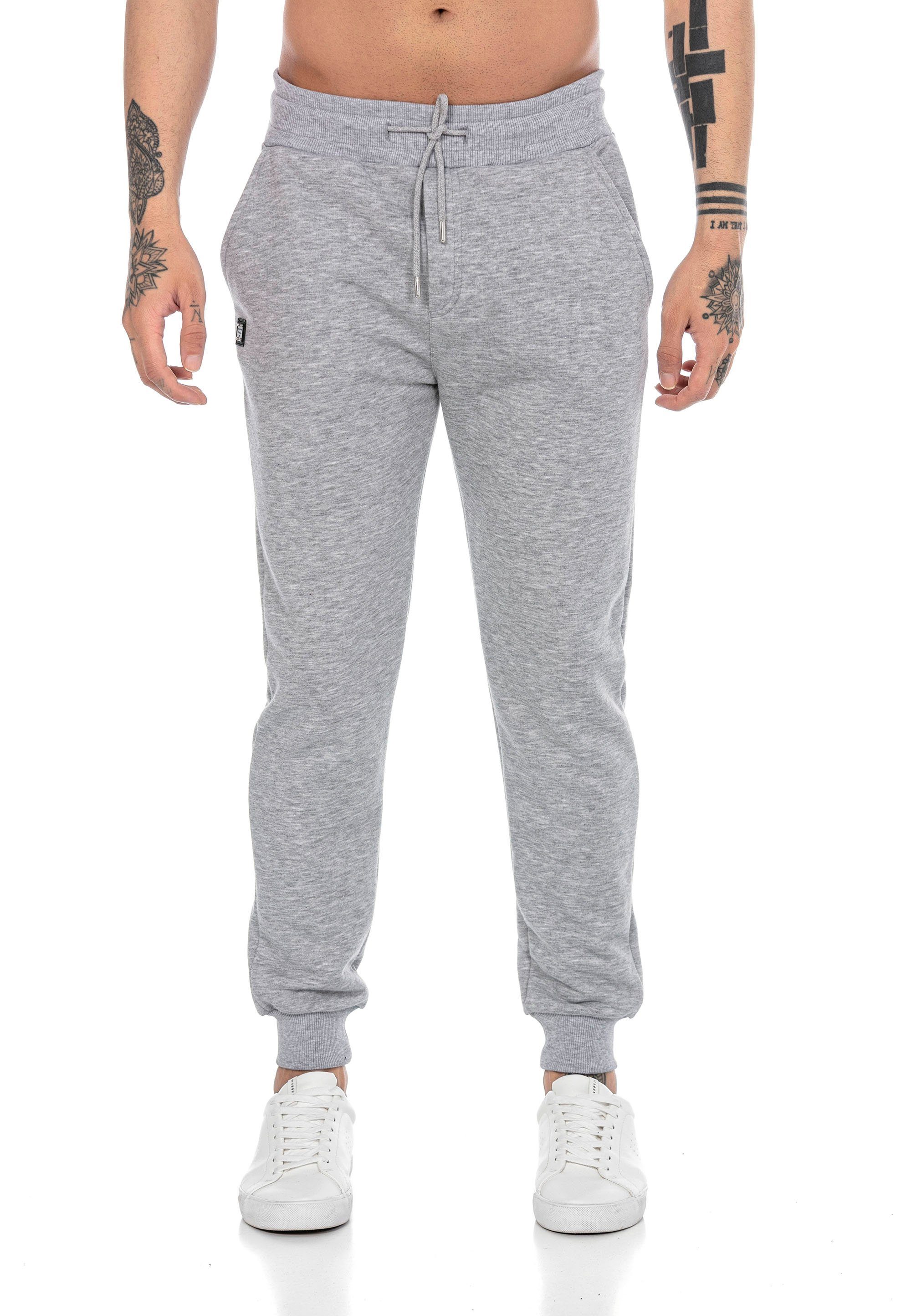 Quality mit Grau Jogginghose Brandlogo RedBridge High elastischer Bund Jogger