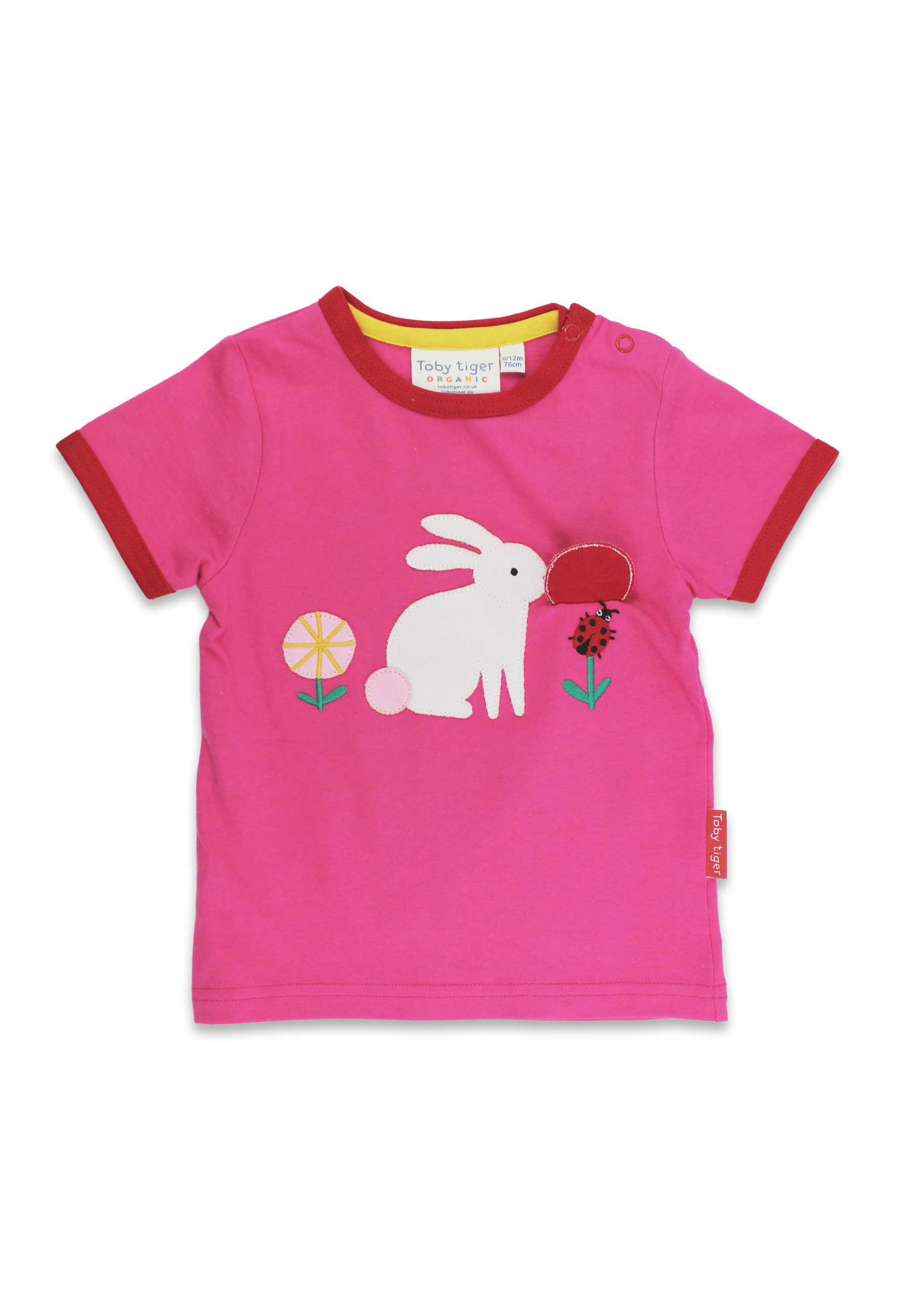 T-Shirt T-Shirt mit Hasenparty Applikation