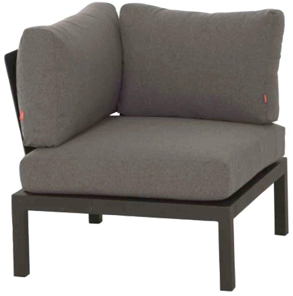 Siena Garden Loungesofa Alvida, Lounge Modul Ecke, BxTxH: 84x84x75 cm,  Sitz- und Rückenkissen aus Polyester in grau, mit Reißverschluss