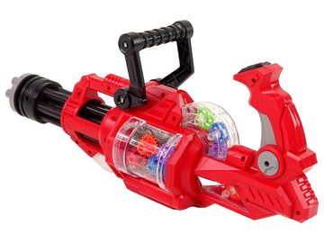 LEAN Toys Wasserpistole Kanone Elektrisch Rotierend Lichter Sound Spielzeug Waffe Zahnräder