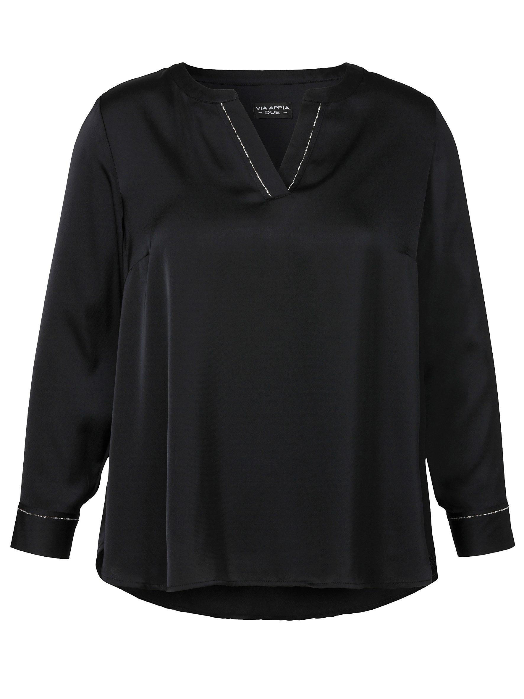 VIA APPIA Langarmbluse Bluse V-Ausschnitt 1/1 Arm