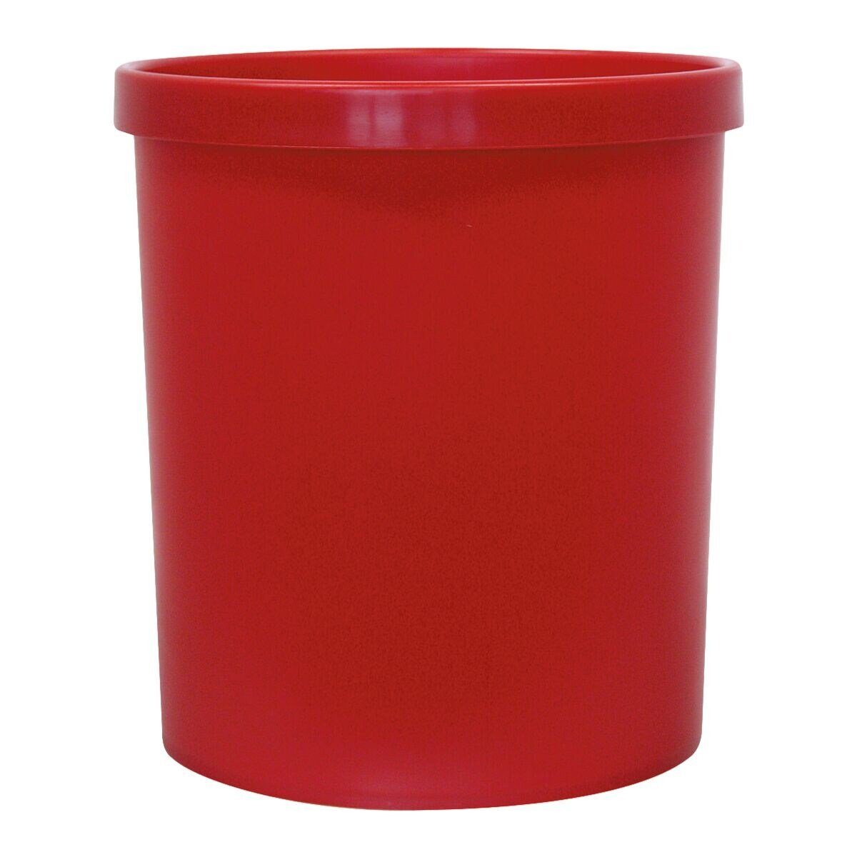 M&M rot 18 Papierkorb, mit Liter, Griffrand