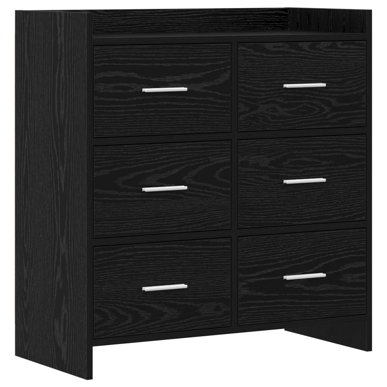 vidaXL Sideboard Sideboard Schwarze Eiche 75 x 33 x 80 cm Holzwerkstoff (1 St), Sideboard Schwarze Eiche 75 x 33 x 80 cm Holzwerkstoff