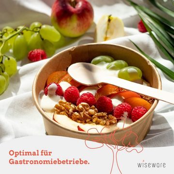 wisefood Lunchbox Salatschale mit Deckel - 750ml - Papier / Pappe, Papier, (50-tlg)