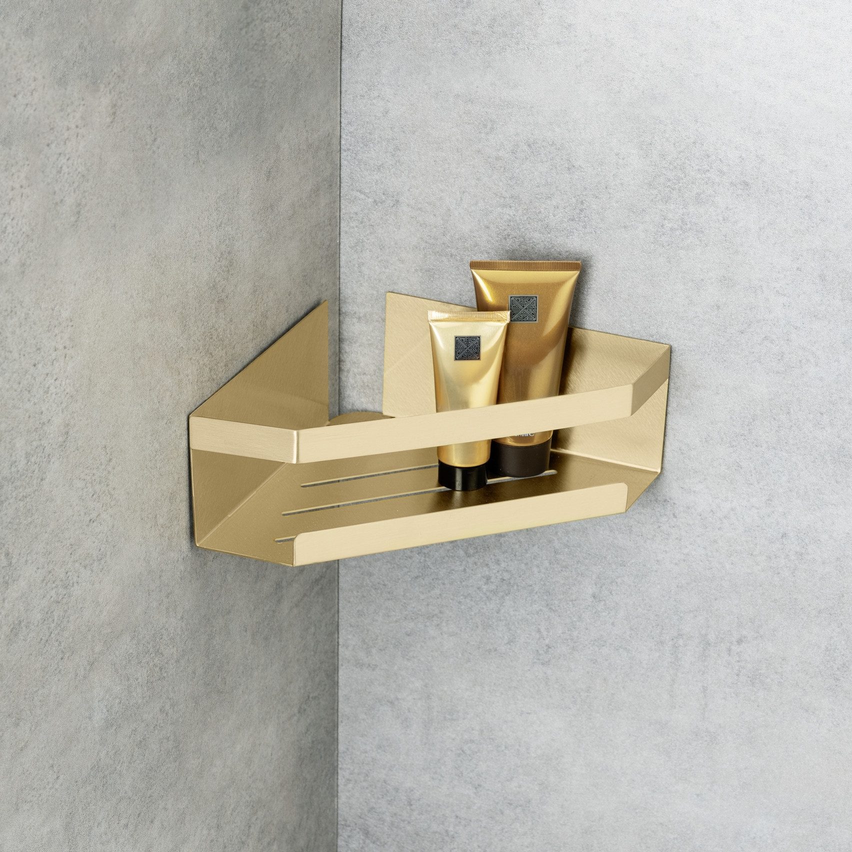 SCHÖNER WOHNEN-Kollektion Eckregal »Meleto«, Eckablage aus Edelstahl fürs B günstig online kaufen