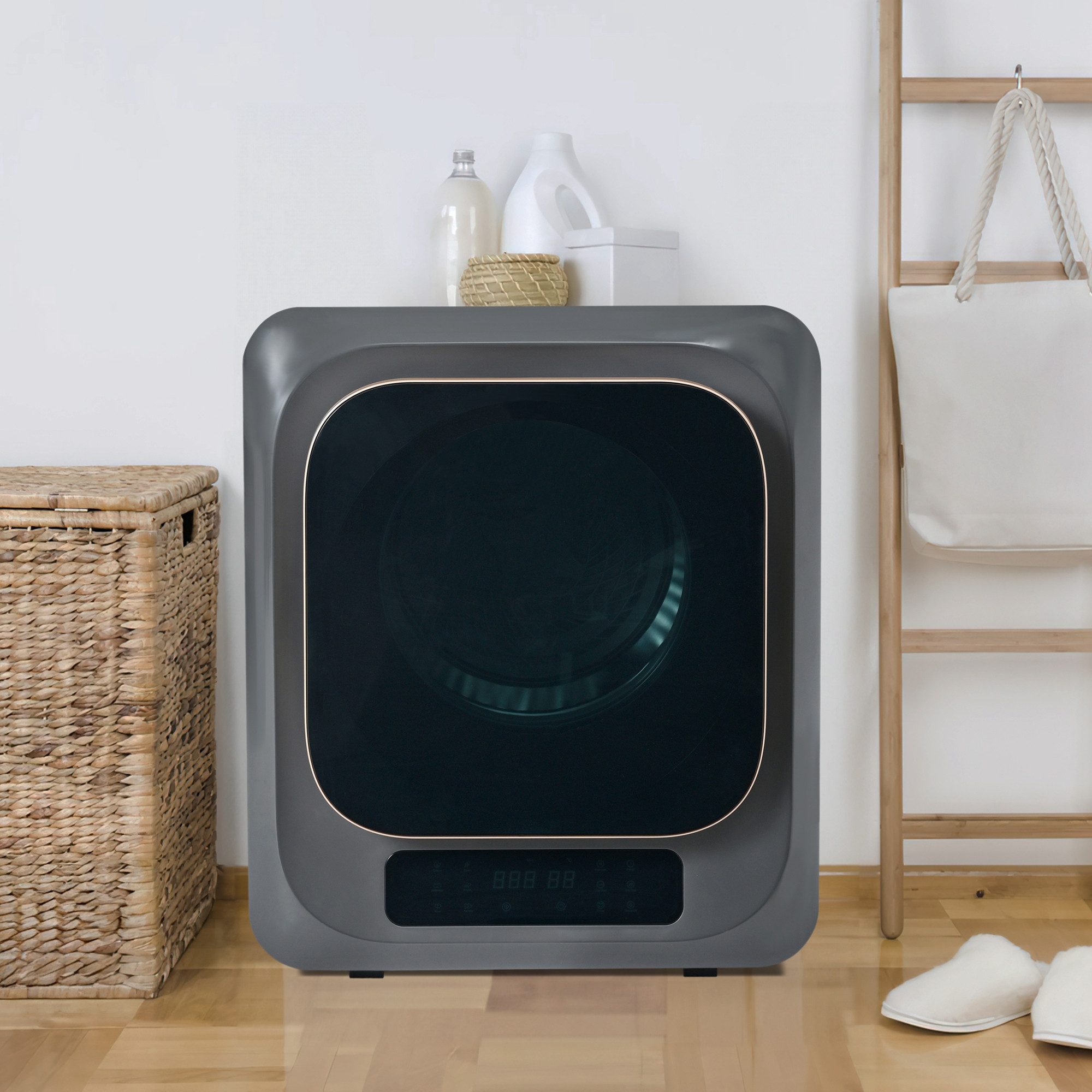 i@home Ablufttrockner Ablufttrockner,Edelstahltrockner 2,5 kg,tatsächlich bis zu 4 kg,850W, UV-Desinfektion, Wandmontage, Überhitzungsschutz