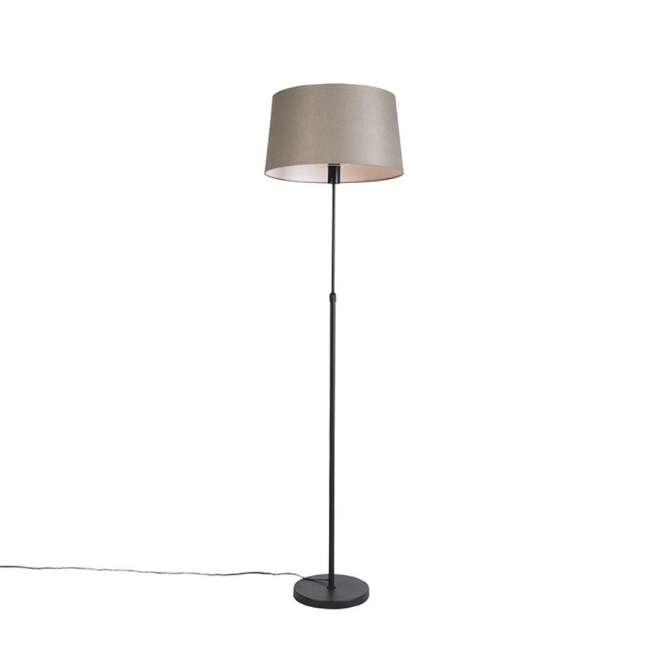 Qazqa Stehlampe Parte fl, ohne Leuchtmittel, Warmweiß, QAZQA Stehlampe, e27, Taupe, Stahl, country-rustic