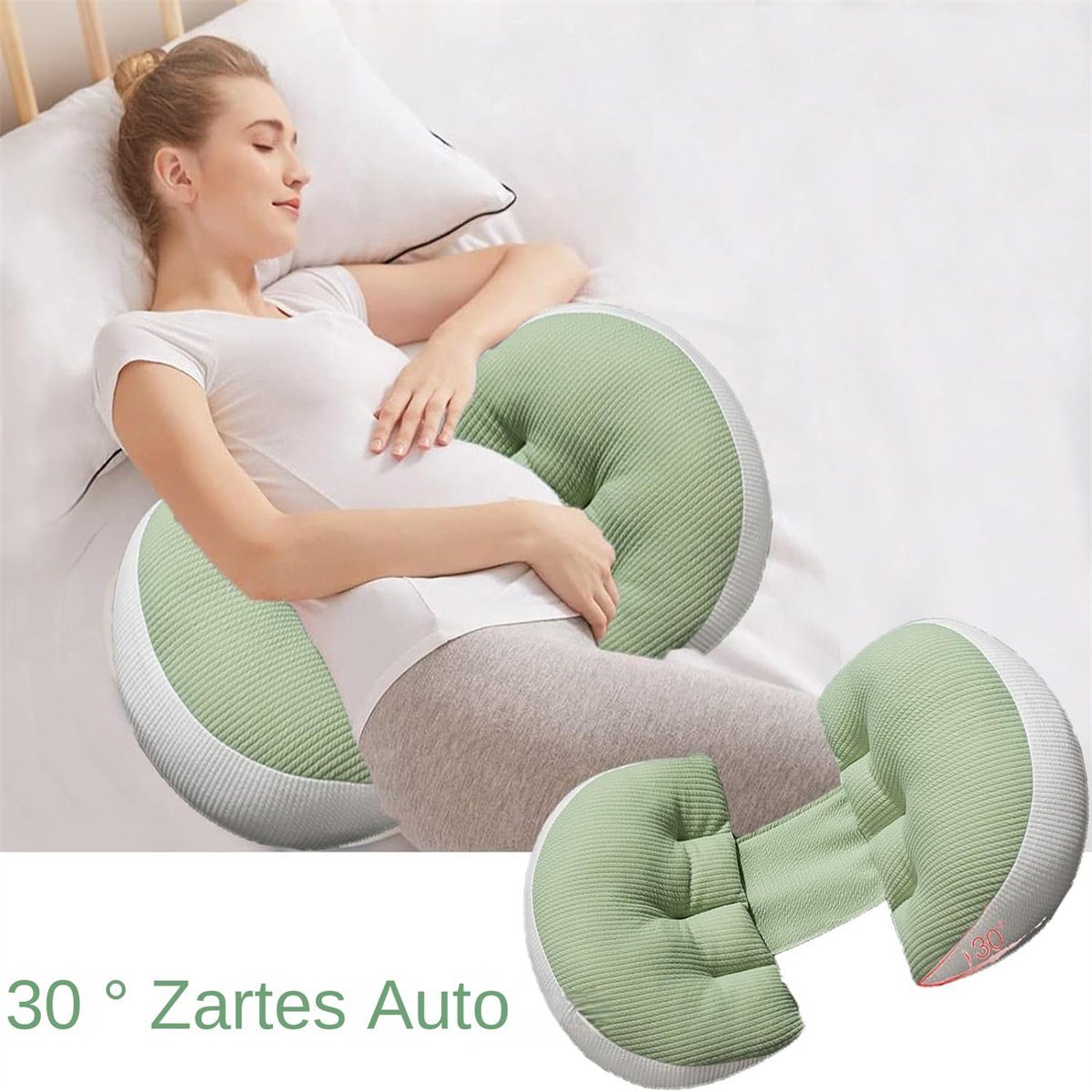 götäzer Stillkissen Schwangerschaftskissen zum Schlafen weiches,abnehmbares  verstellbares, Das perfekte Kissen für Körper, Bauch und Rücken