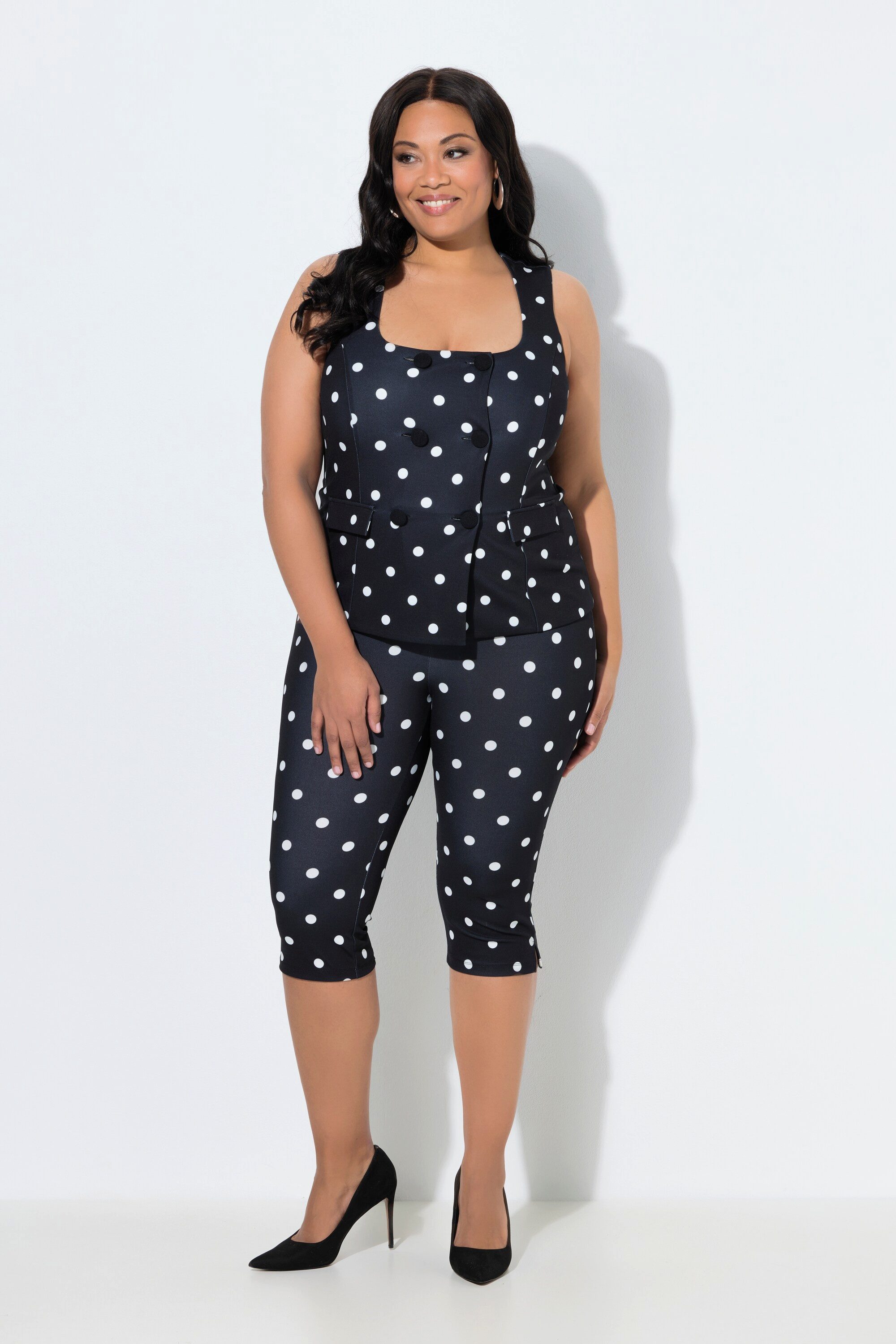 Ulla Popken Funktionshose Jersey-Jumpsuit