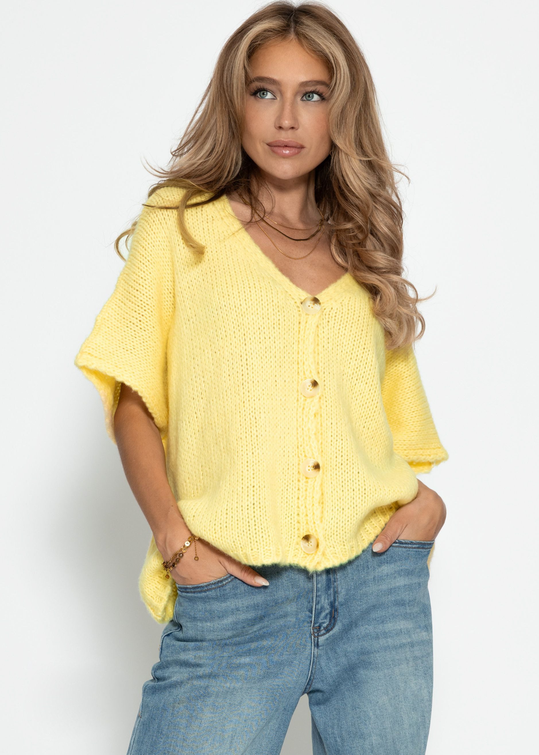 SASSYCLASSY Cardigan Oversize Strickweste für Damen günstig online kaufen