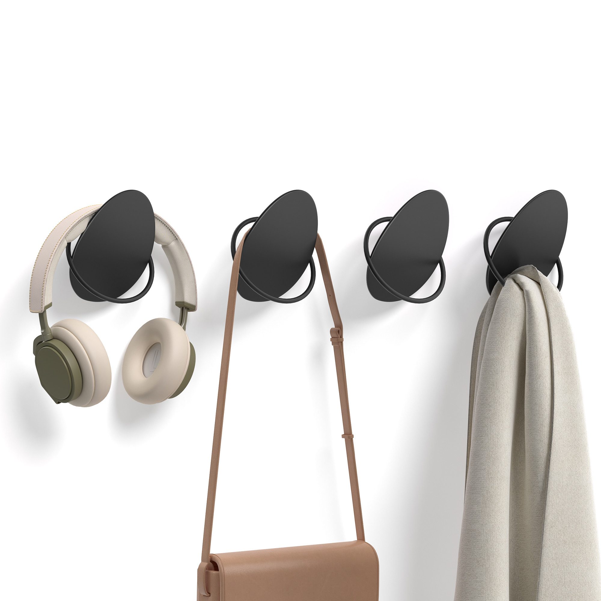 VASAGLE Garderobenpaneel, 4er Set, Kleiderhaken, Wand, Mäntel, Ei-Form Desi günstig online kaufen