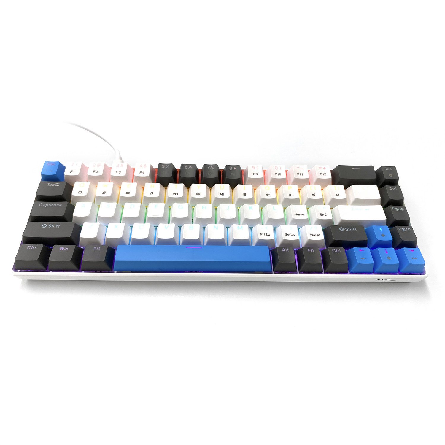 MEDIA-TECH RED CORE MX60 Gaming-Tastatur (mechanische Silent RED-Schalter, Hintergrundbeleuchtung, 68 Tasten)