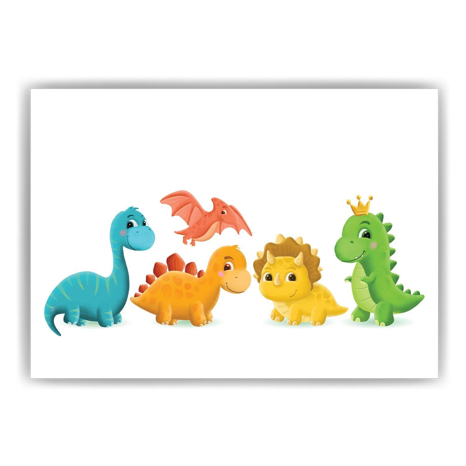 Tigerlino Poster Dinosaurier Bild Kinderzimmer Poster Babyzimmer Wandbild Dekoration