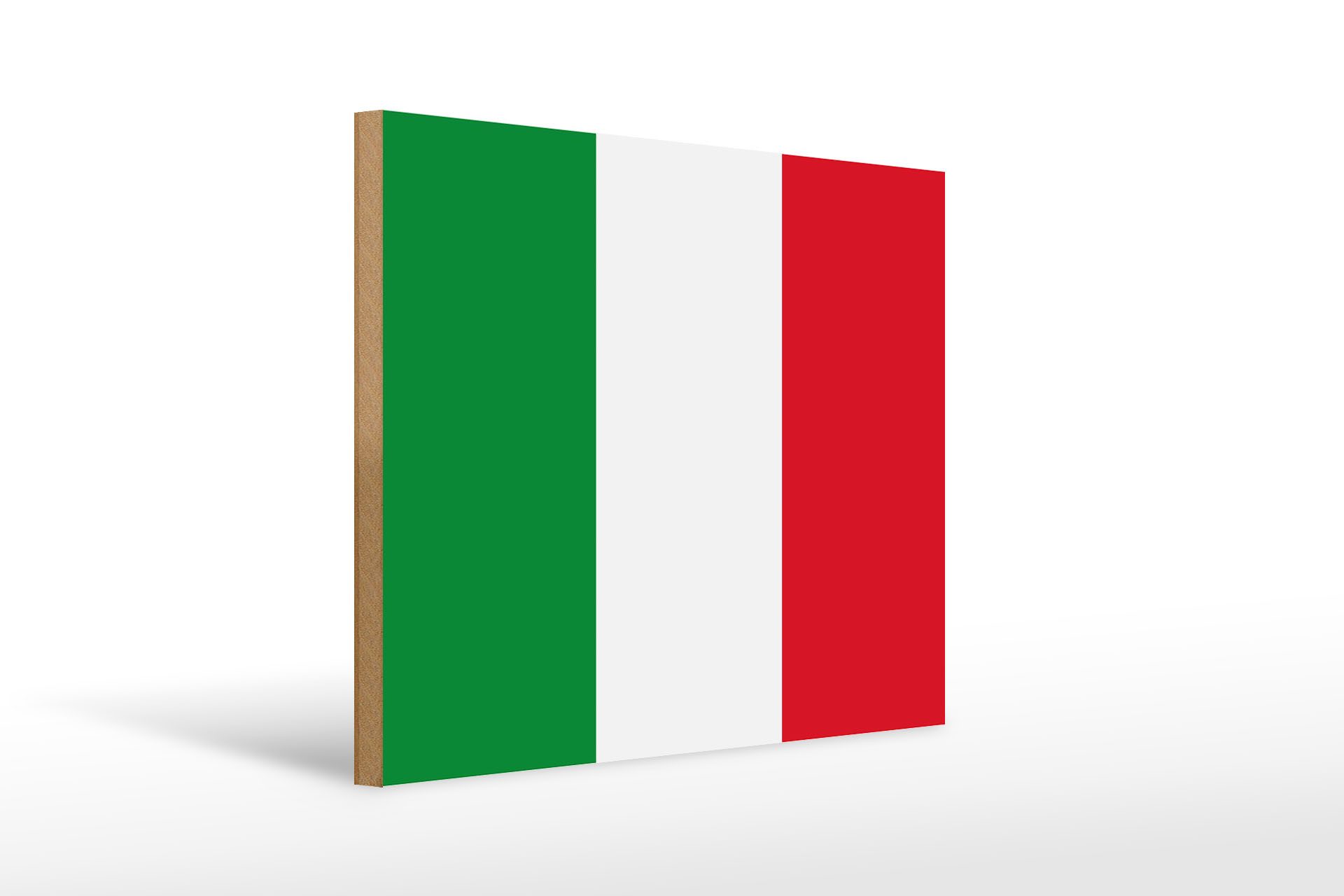 Femer GmbH Holzbild Flagge Italiens 40x30cm Flag of Italy, Flaggen (1 St), Glatte Holzfaserplatte (MDF), vorn beschichtet