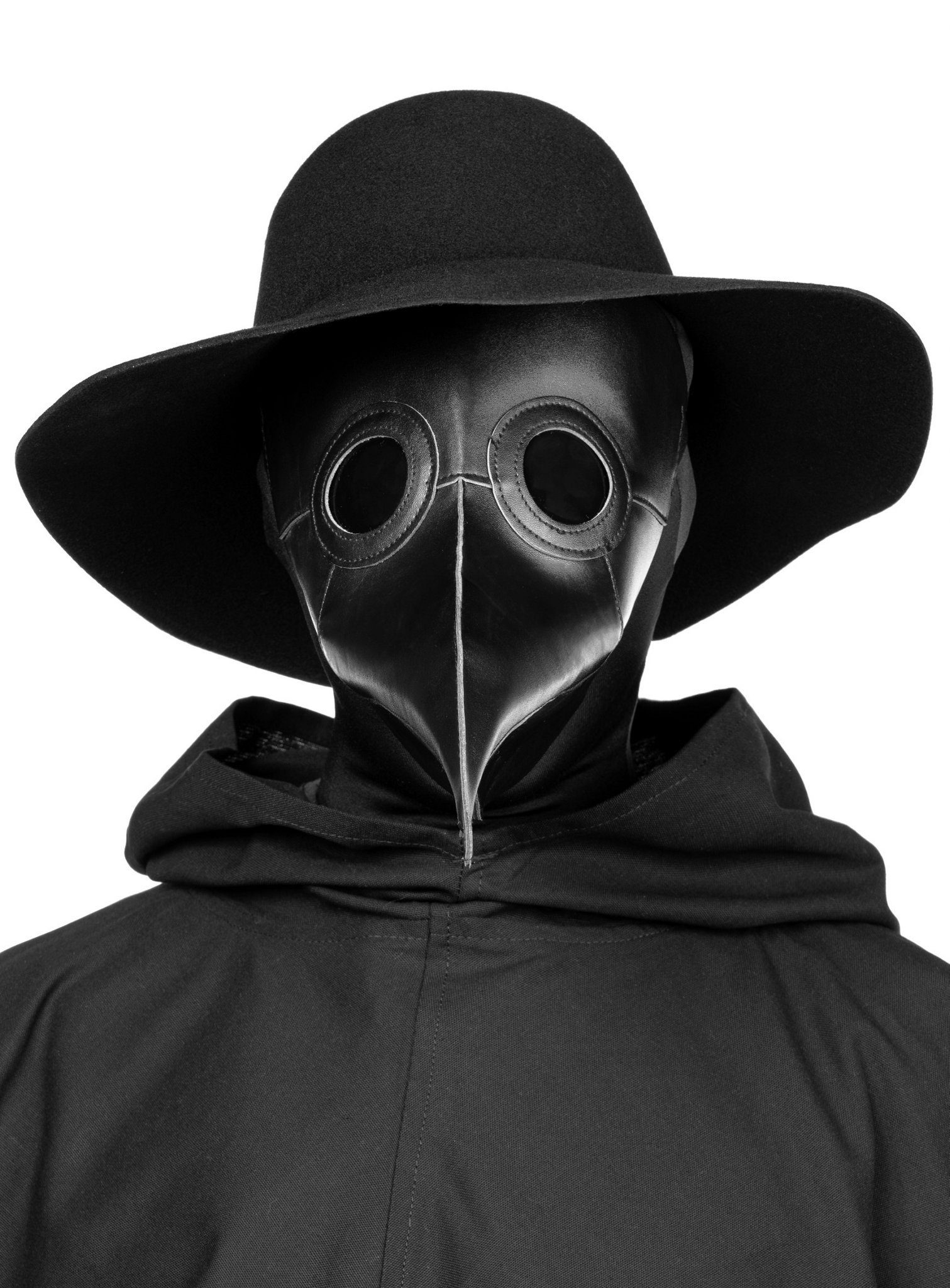 Metamorph Hippie-Kostüm Schlapphut schwarz - für Karneval Faschingskostüm, Großer, kreisrunder Sonnenhut