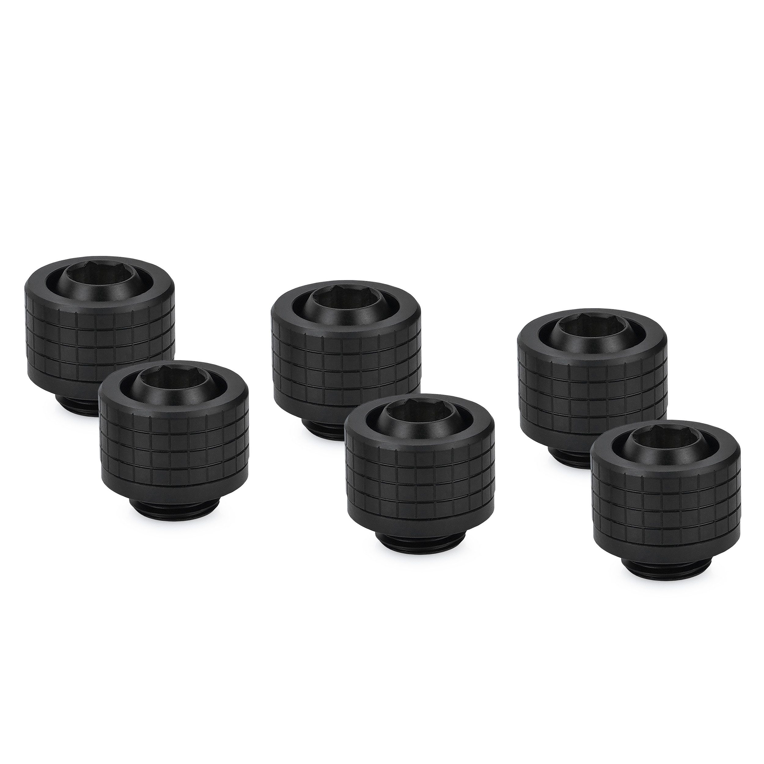 Thermal Grizzly Wasserkühlung Thermal Grizzly DeltaMate Fitting - ST13 Schwarz (6-Pack)
