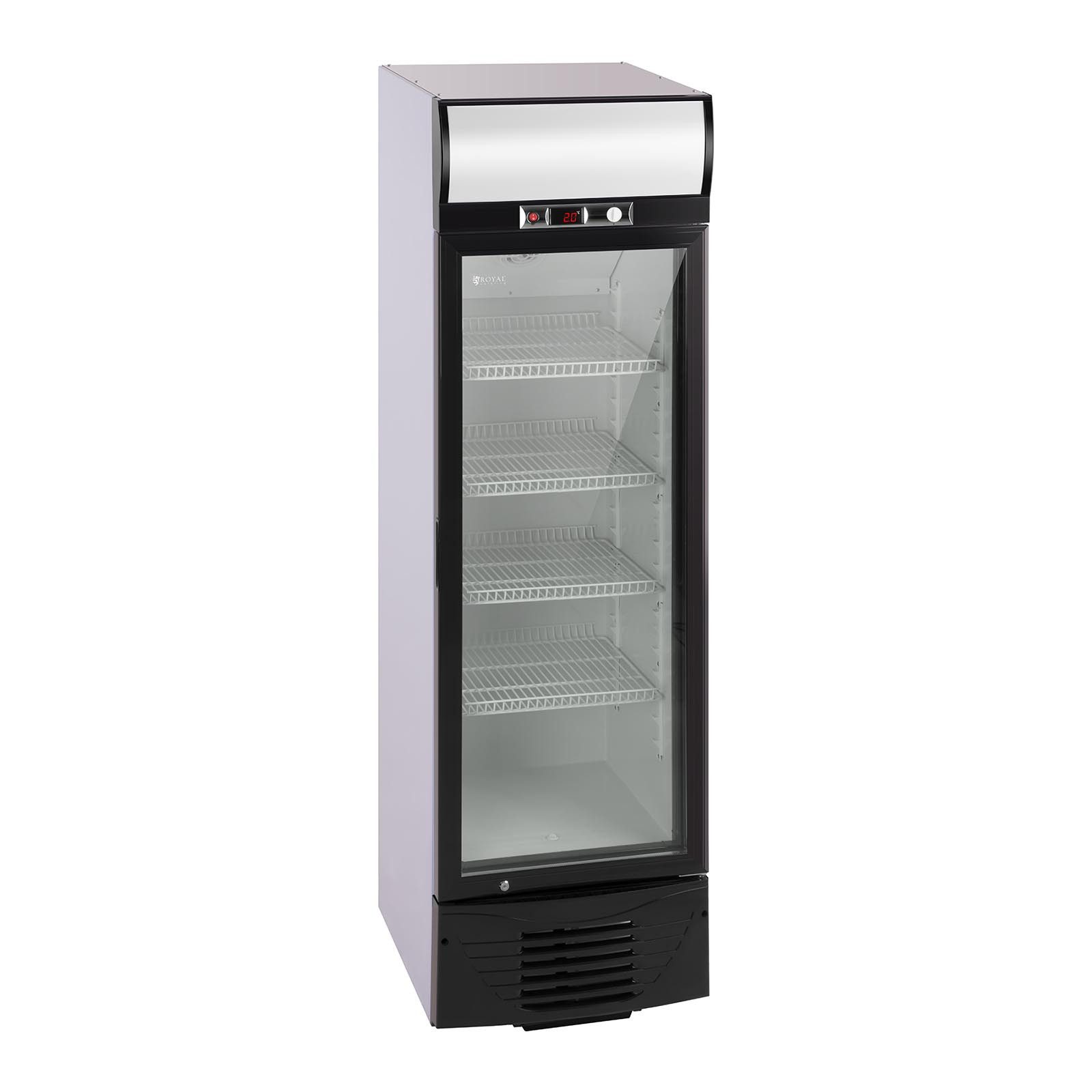 Royal Catering Getränkekühlschrank RCGK-W278, 190 cm hoch, 60 cm breit, Flaschenkühlschrank 278 L Glastür LED-Beleuchtung Kühlschrank Cooler