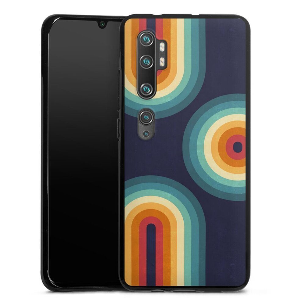 Handyhülle Retro bunt Regenbogen Double Rainbow on Blue