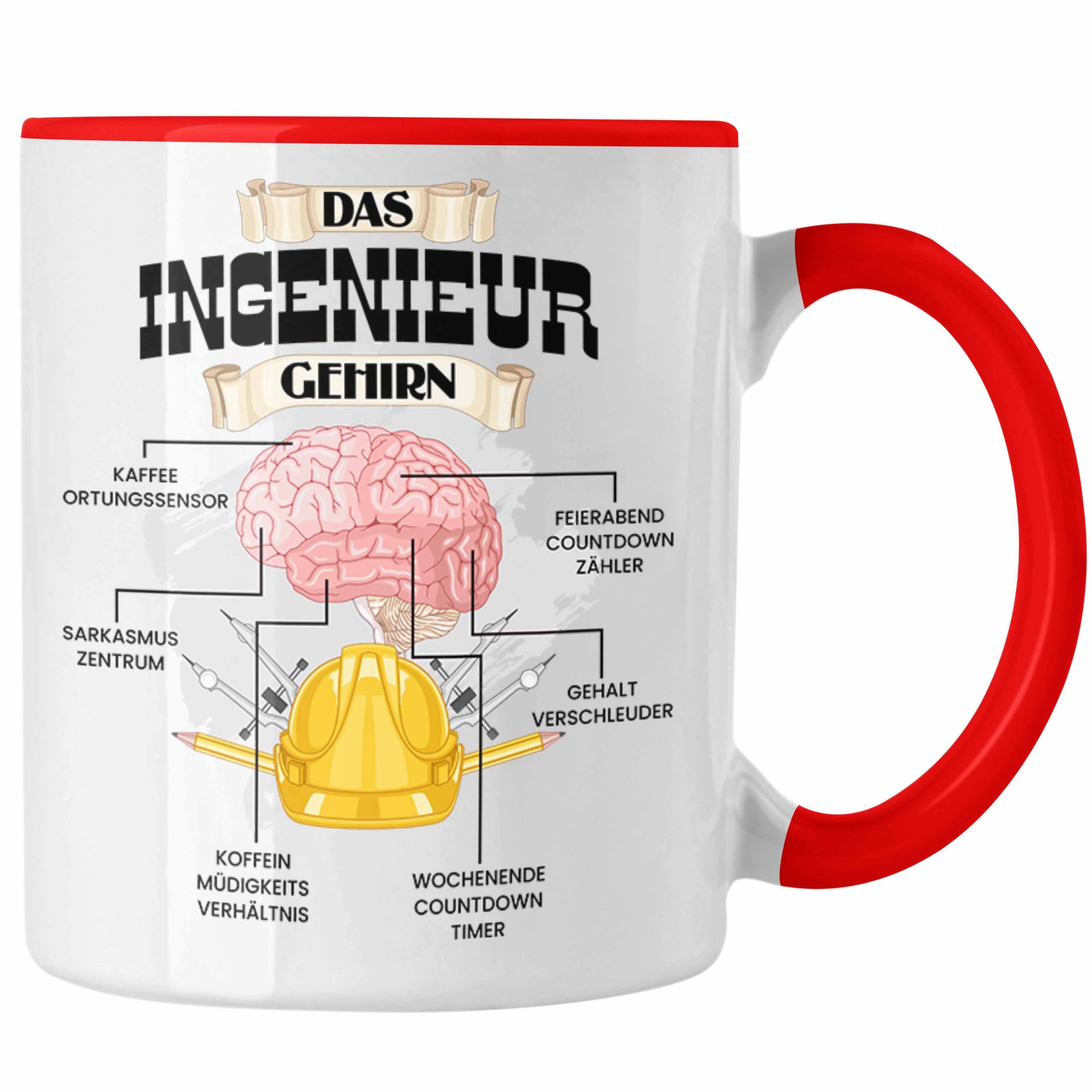 Trendation Tasse Trendation - Ingenieur für Geschenk Ingenieur Bester Lustiges Sp Rot Tasse