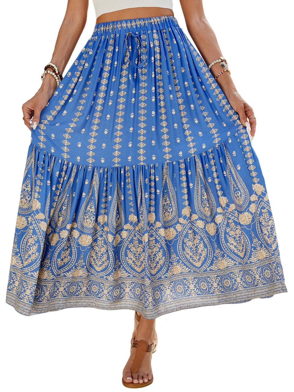 Sommerrock Strandkleid Maxirock Sommerrock Hosenrock für Damen Boho-Maxirock