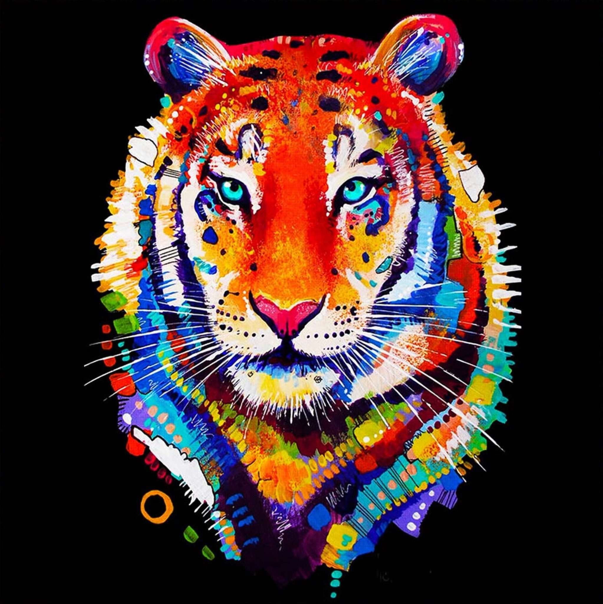Malen nach Zahlen 5d Diamond Painting Tiger Malen nach Zahlen 30x30cm