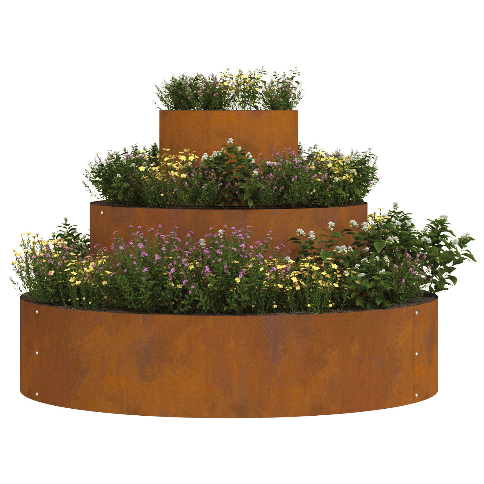 vidaXL Blumentopf Metallpflanzgefäß Verwitterter Stahl Groß günstig online kaufen