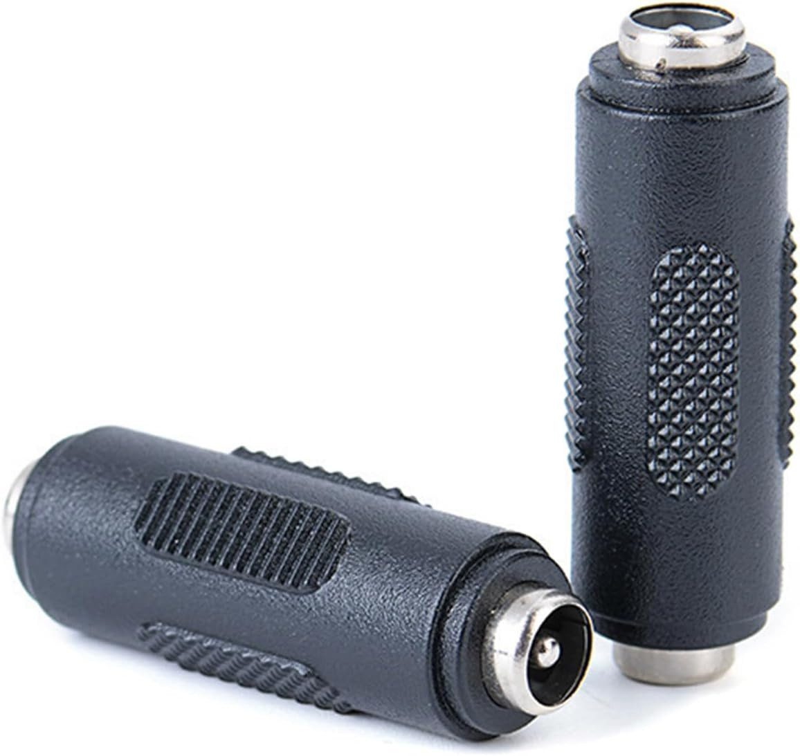 Klinkenstecker 2 Stück DC 5,5x2,1 mm Buchse auf Buchse Netzstecker, Kupplungsadapter