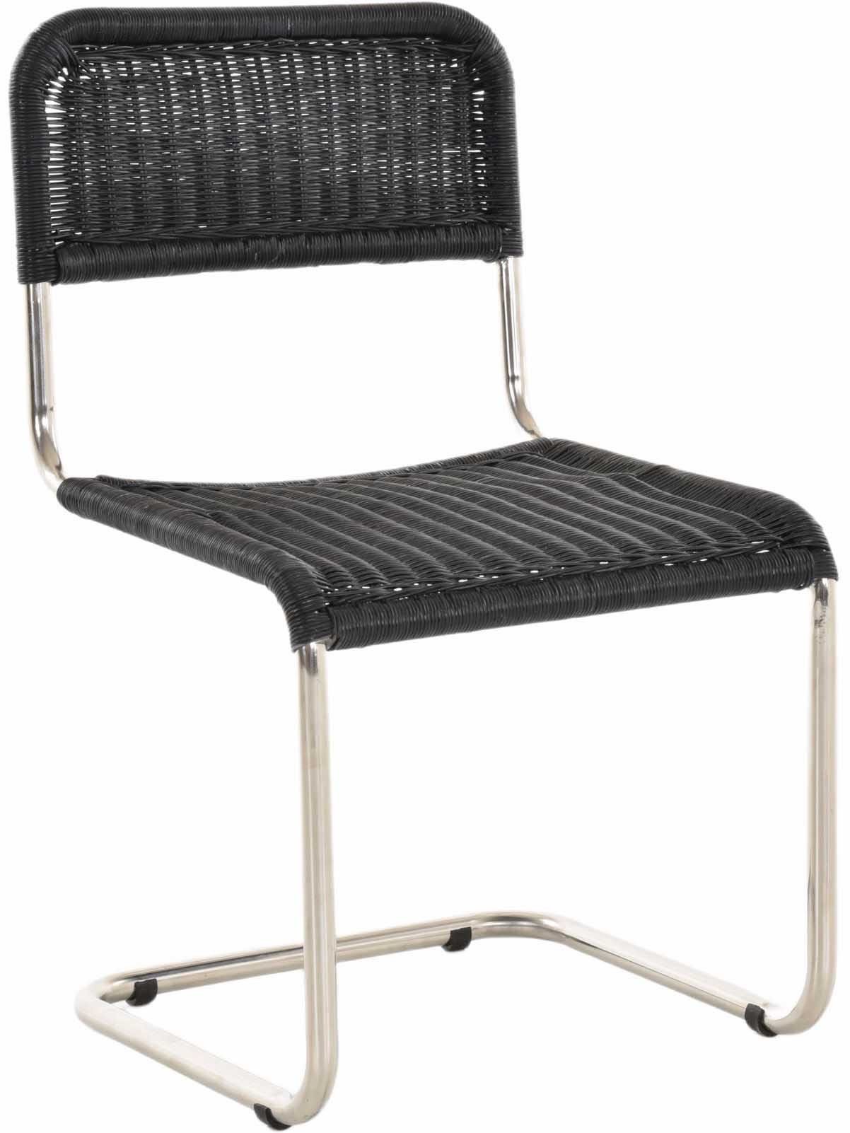 Krines Home Esszimmerstuhl S Swing niedrige Rückenlehne Schwarz, Stühle ohne Armlehne Niedrige Rückenlehne
