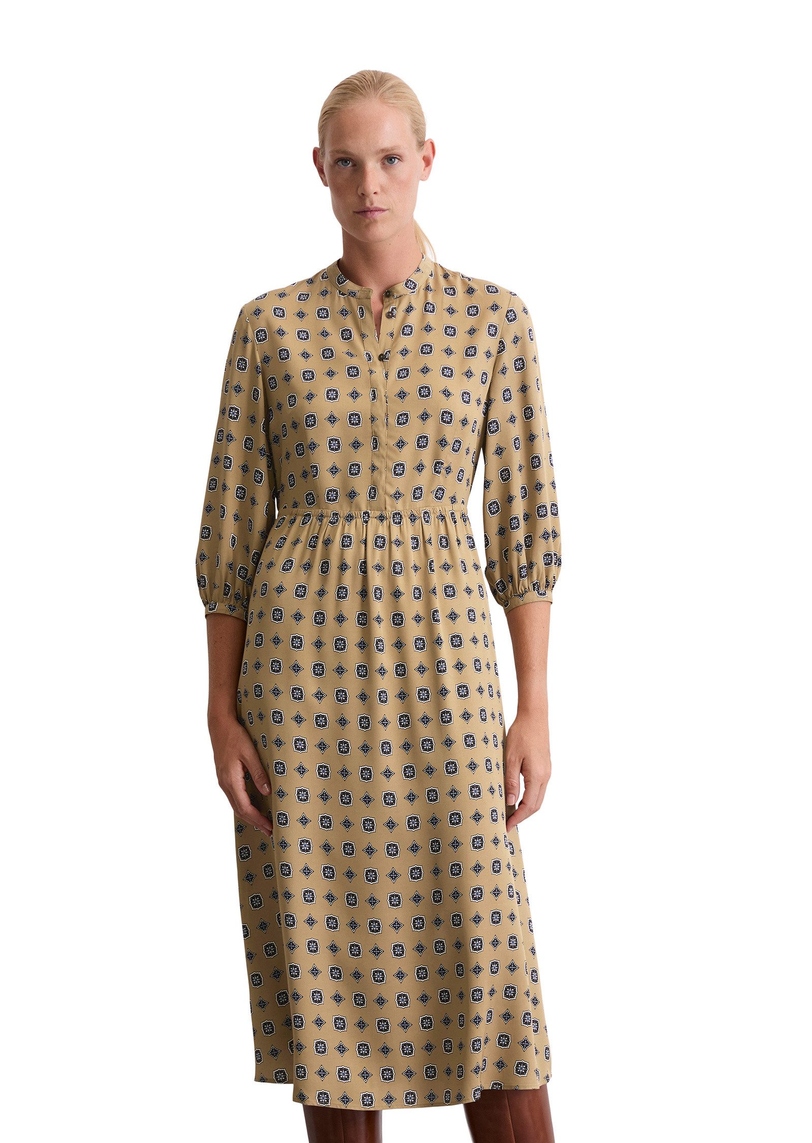 Marc O'Polo Druckkleid aus fließendem Viskose-Twill