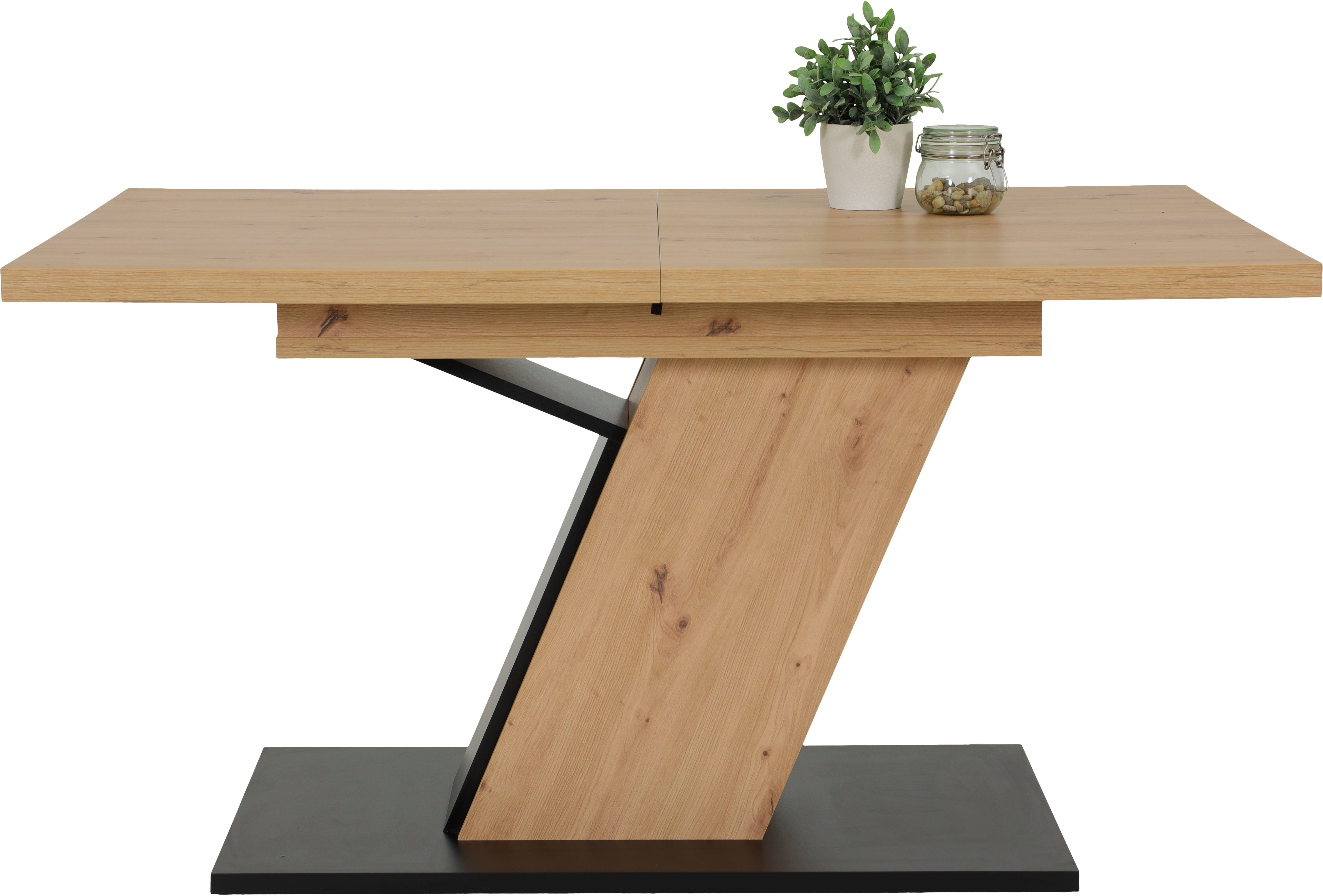 HELA Essgruppe GESA, (5-tlg., 1 Tisch / 4 Stühle), Tischplatte ausziehbar,  Stuhl 360 Grad drehbar