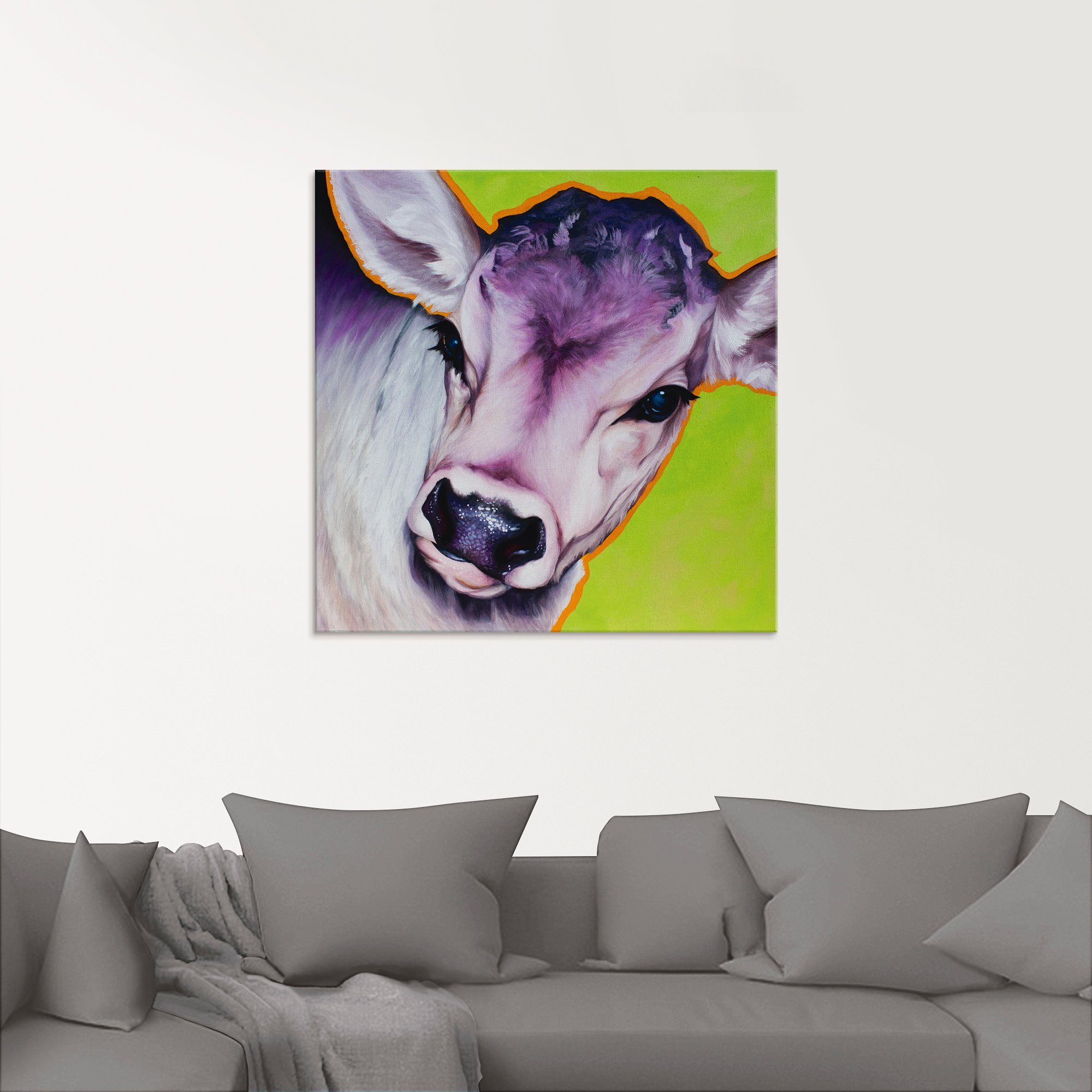 Artland Glasbild Kuh Größen Betty, Haustiere verschiedenen in St), (1 Pretty