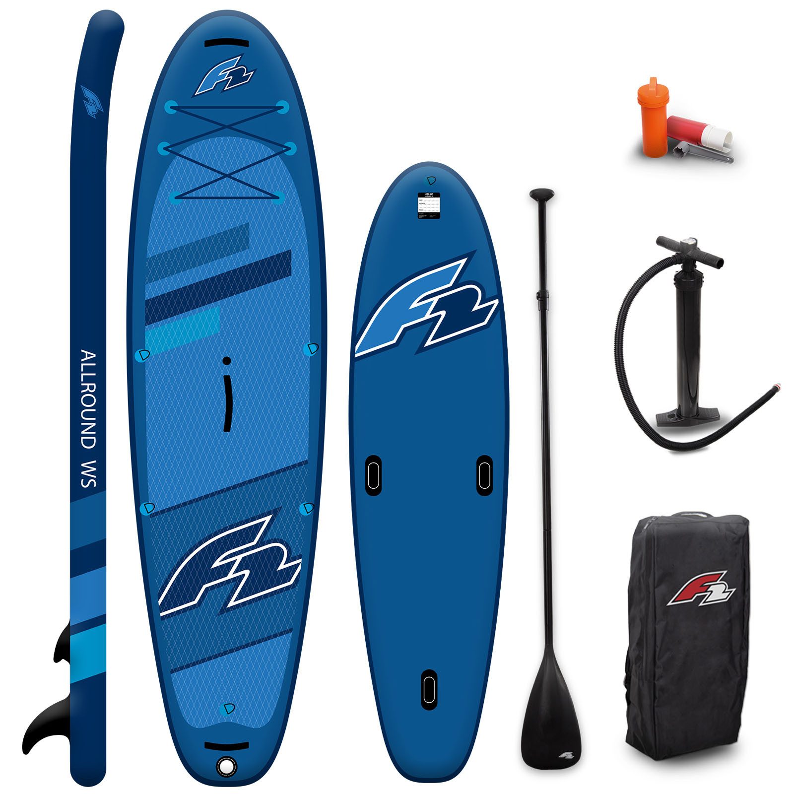 F2 SUP-Board F2 SUP Stand Up Paddle Board Allround Air WS 10'5'' Blau 2024, Stand up paddle board